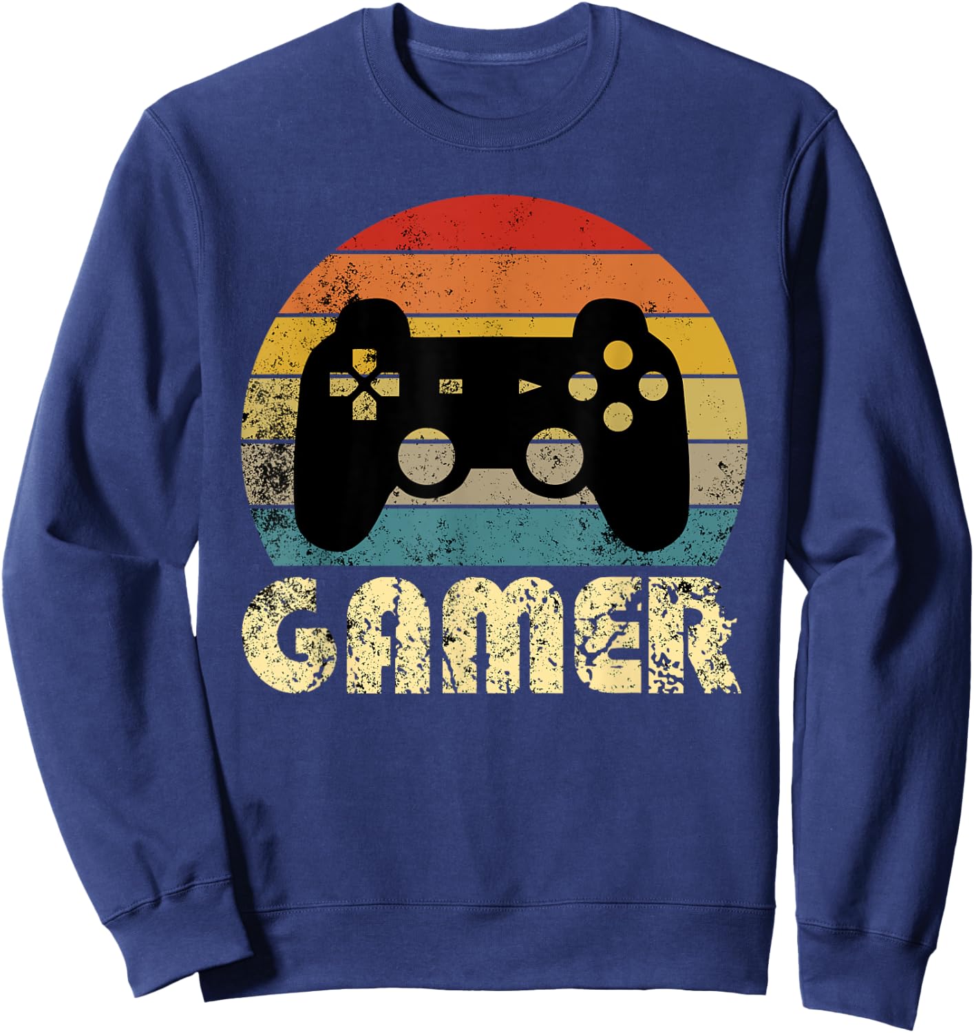 Retro Gamer Video Game Player Boys Teens Men Sweatshirt - Sweatshirt | Navy
