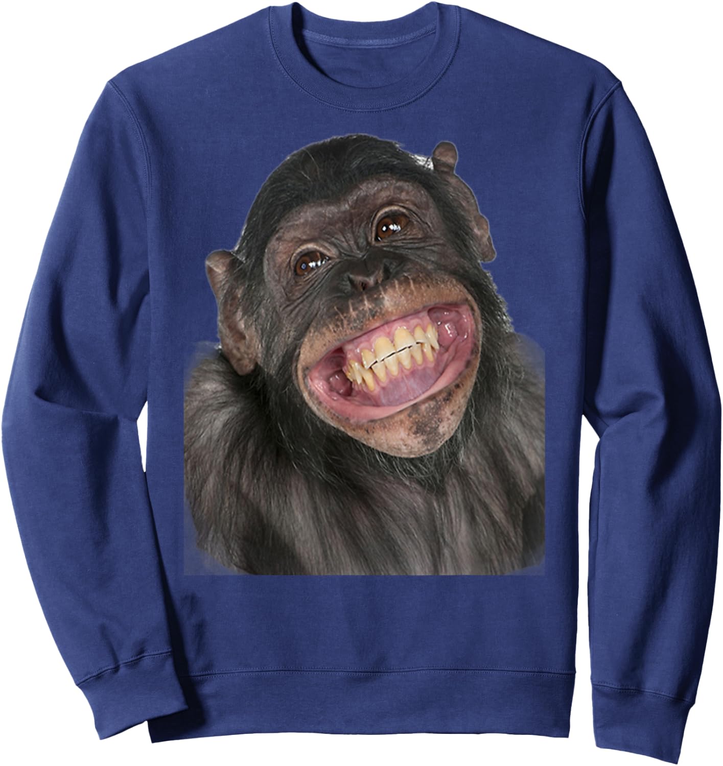 Smiling Monkey Funny Abe Sweatshirt - Sweatshirt | Navy
