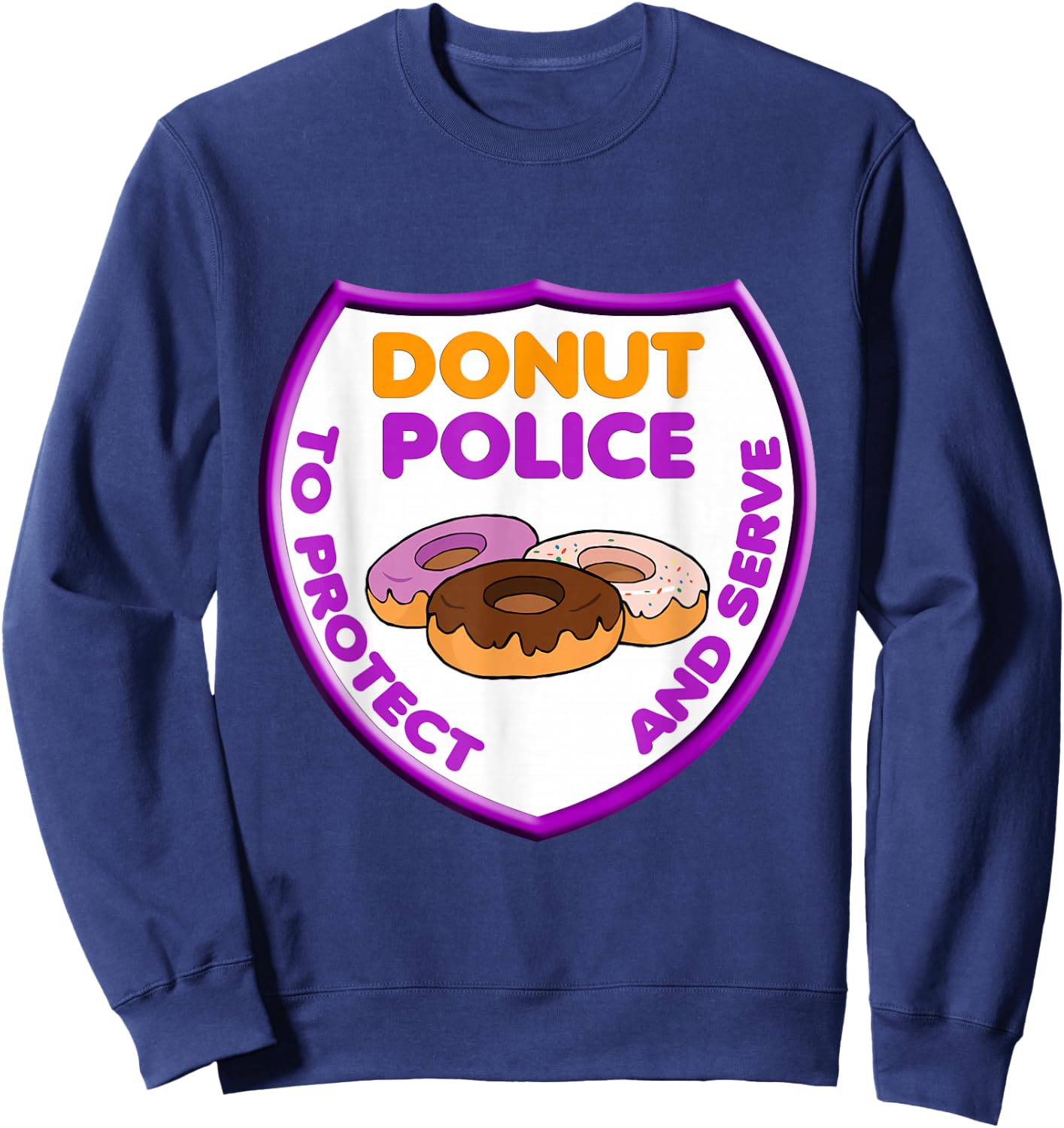 Donut Police Doughnut T Shirt Sweatshirt - Sweatshirt | Navy
