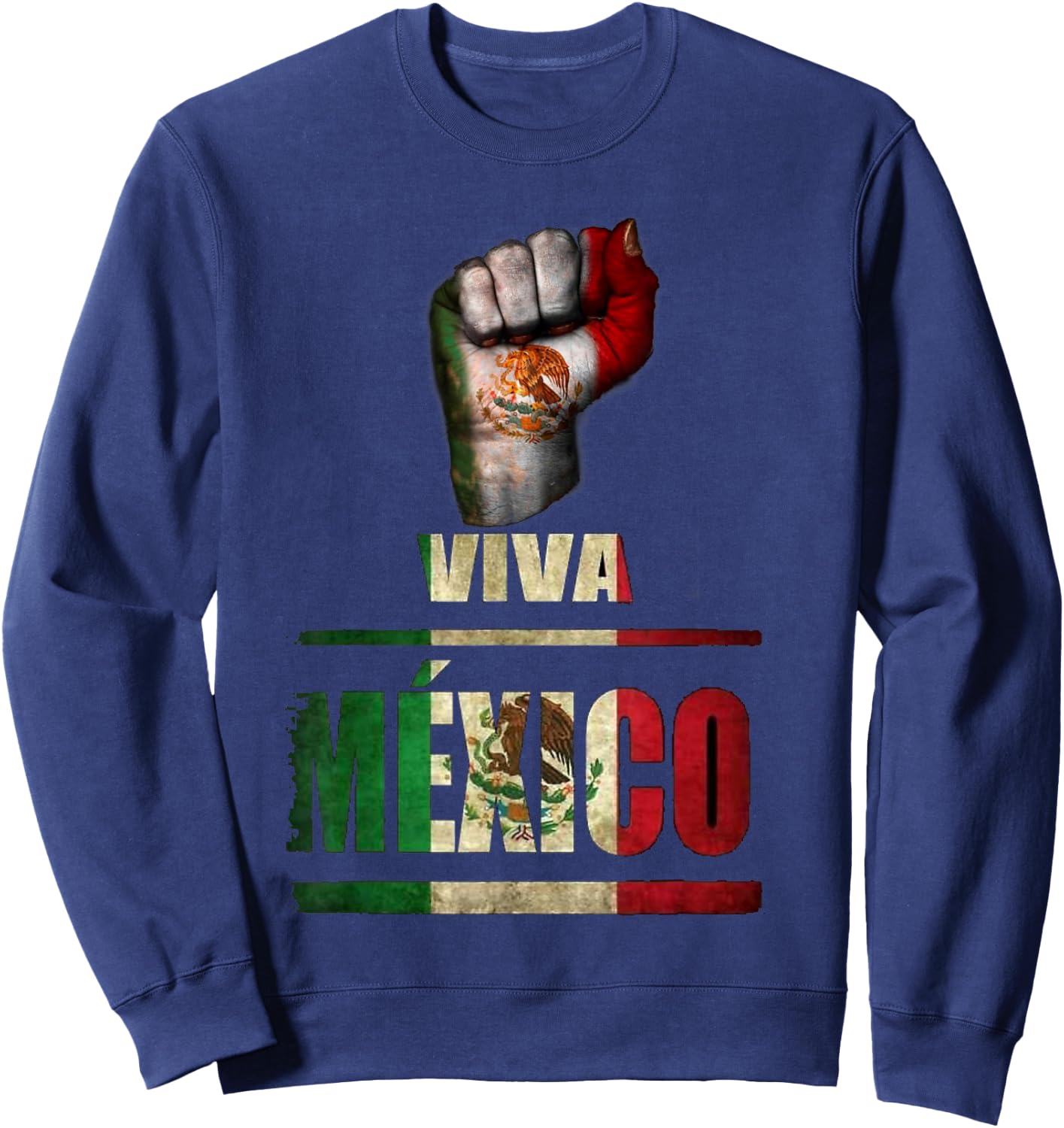 Viva Mexico Cabrones and Christmas Mexico Sweatshirt - Sweatshirt | Navy