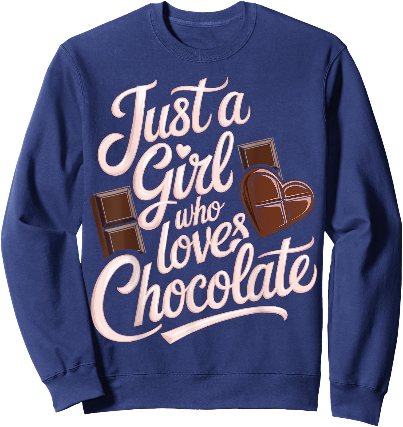 Just A Girl Who Loves Chocolate Sweatshirt - Sweatshirt | Navy