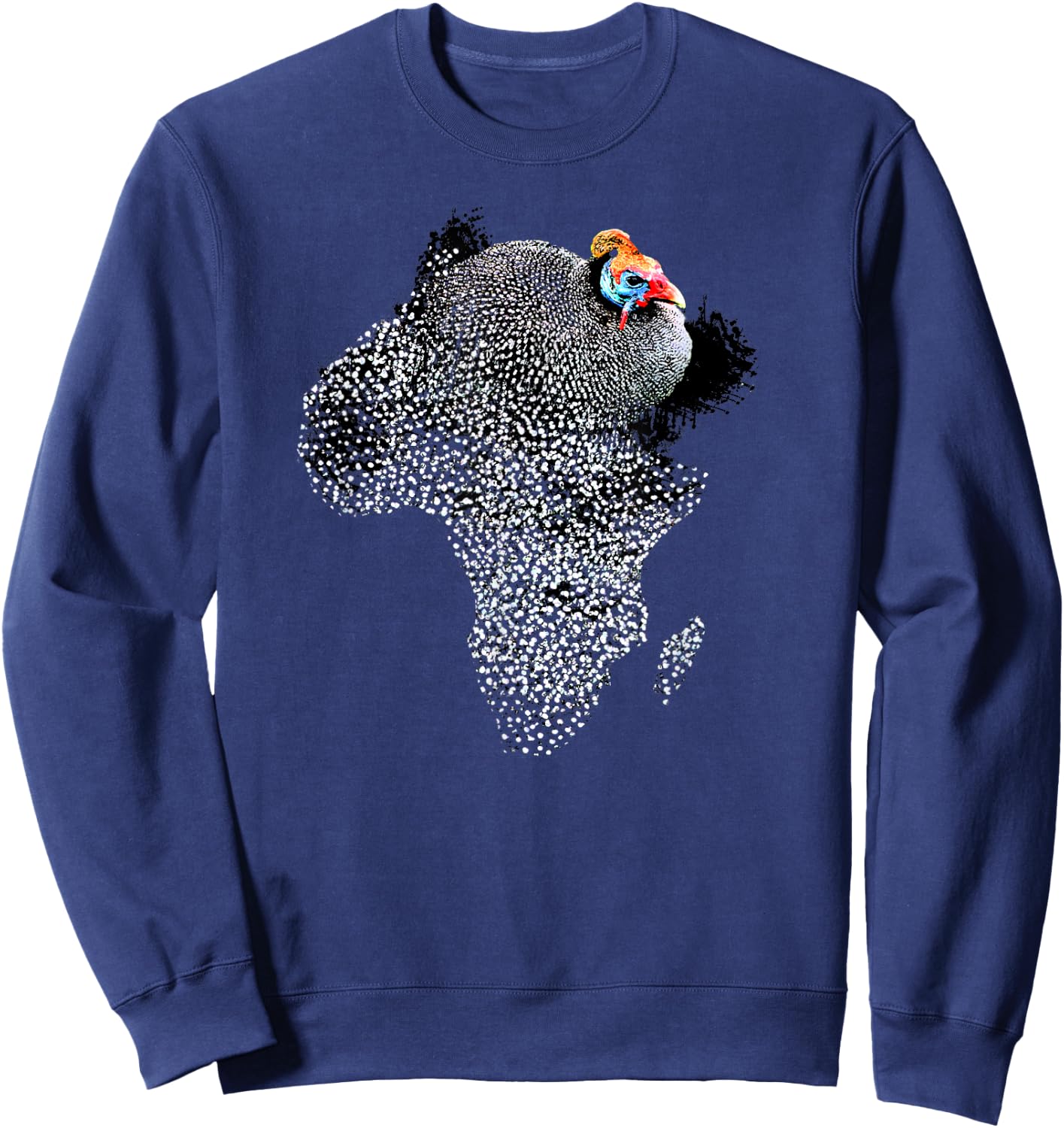 Cute Bird Shirt, Guinea Fowl T Shirt Sweatshirt - Sweatshirt | Navy
