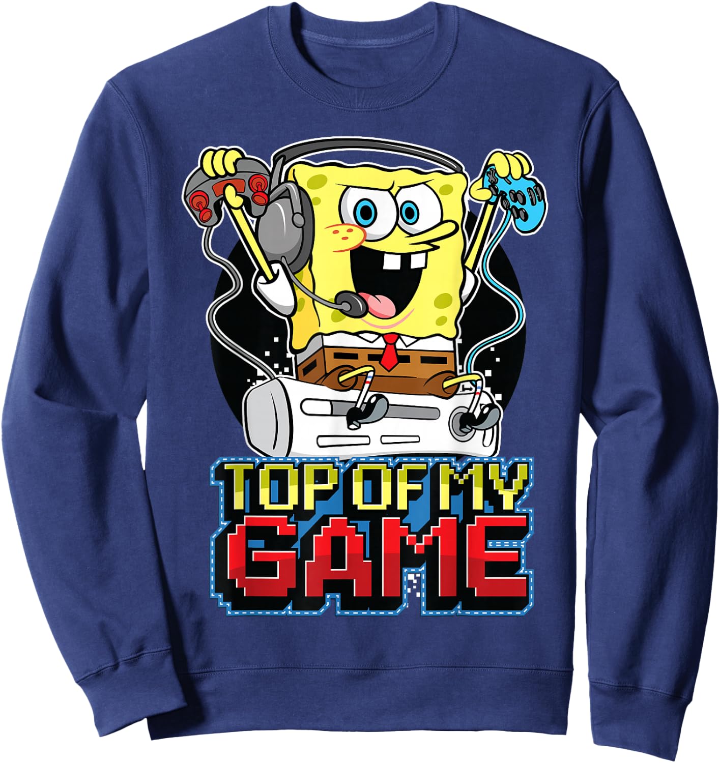 Spongebob SquarePants Top Of My Game Sweatshirt - Sweatshirt | Navy