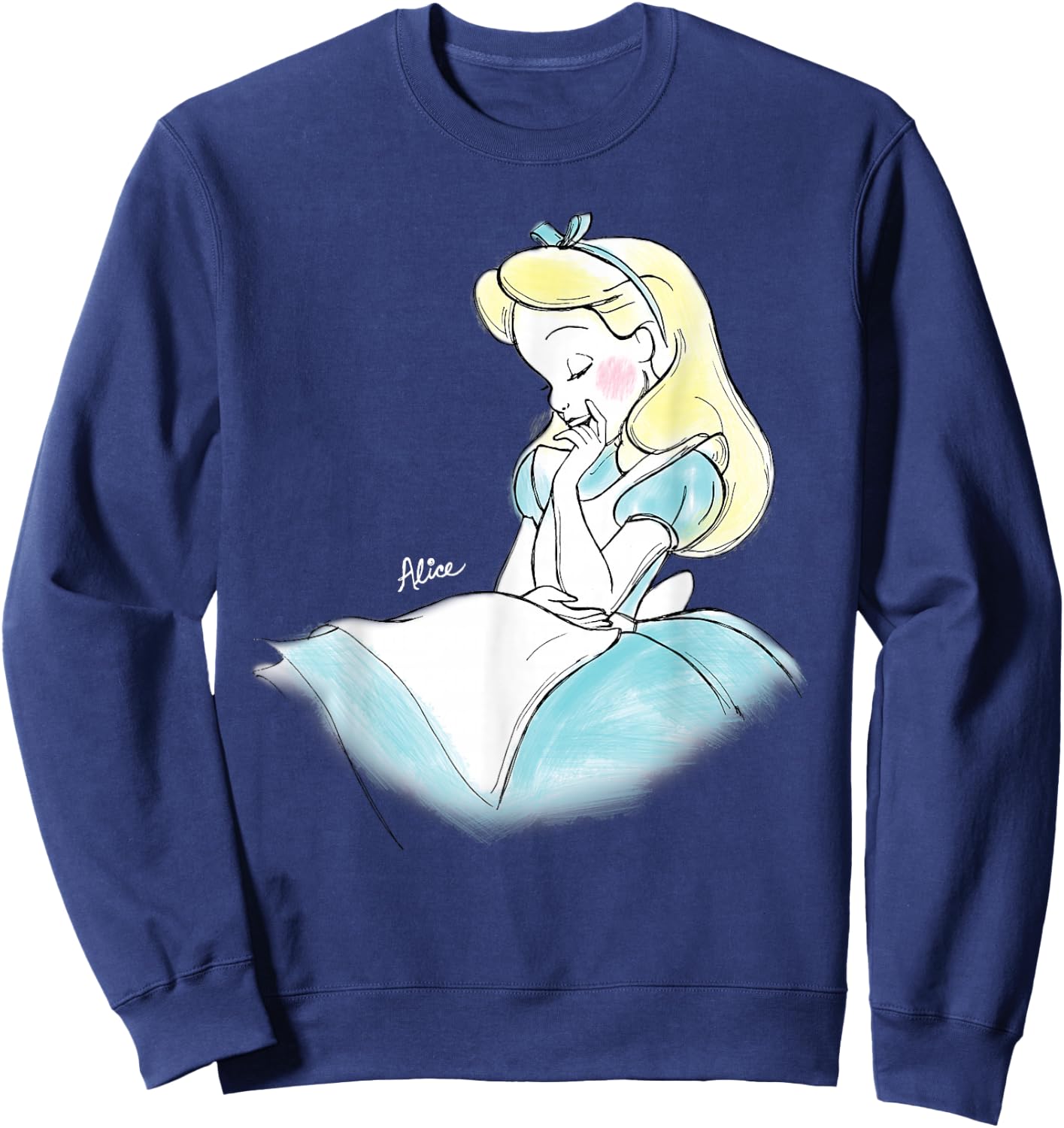 Alice In Wonderland - in Wonderland Sketch Sweatshirt - Sweatshirt | Navy