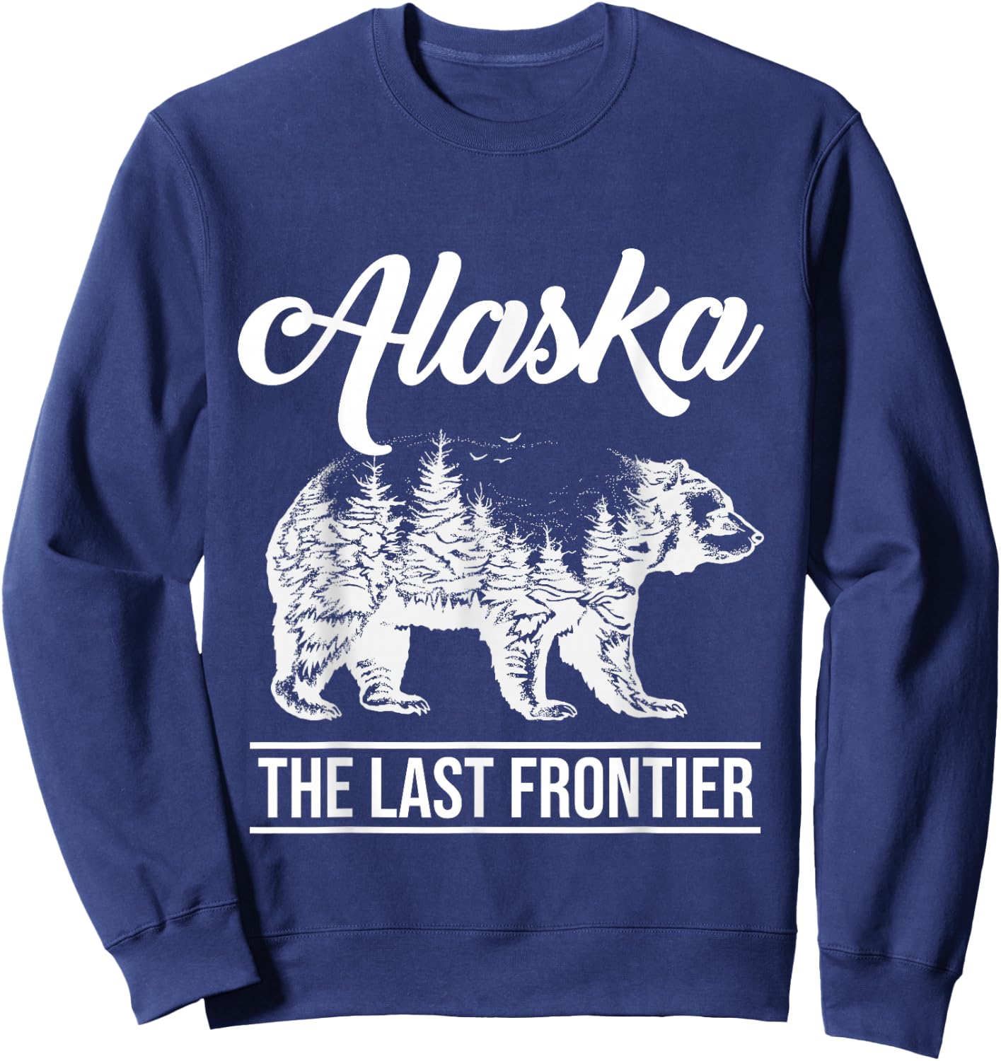 Elk Alaska Last Frontier Alaska Grizzly Bears Mountains Sweatshirt - Sweatshirt | Navy