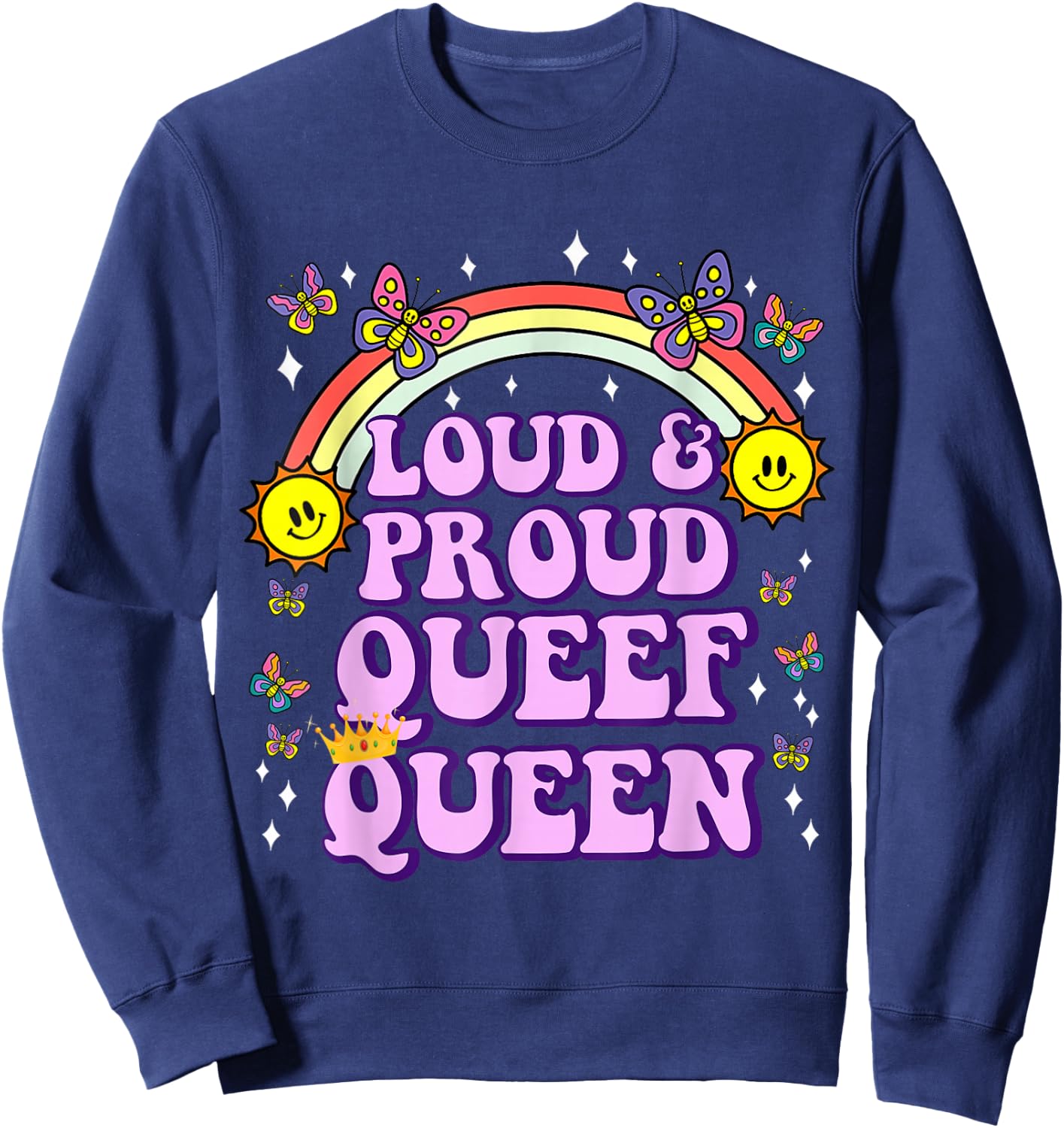 Love Queefing Queef Funny Queefed Embarrassing Adult Humor Sweatshirt - Sweatshirt | Navy
