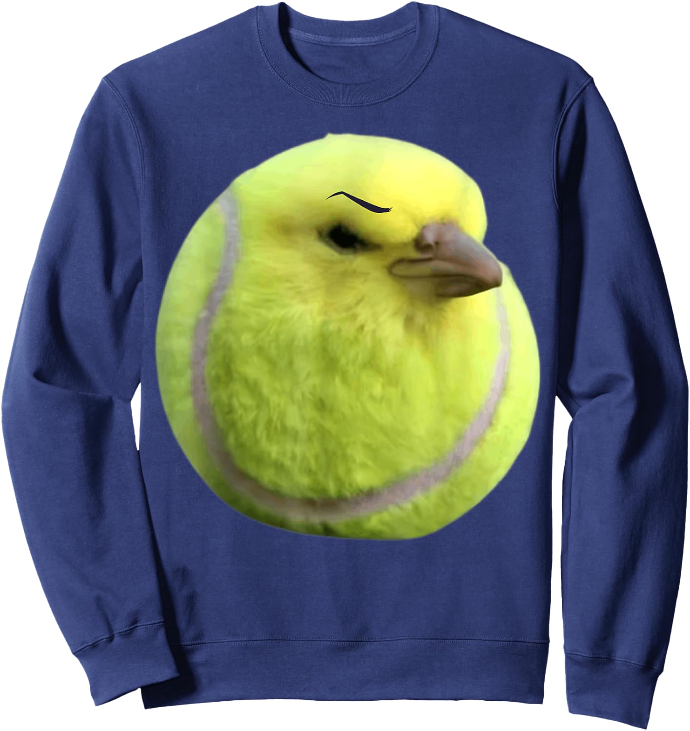 Tennis Bird Ball Meme Funny Memes Internet Memes Brainrot Sweatshirt - Sweatshirt | Navy