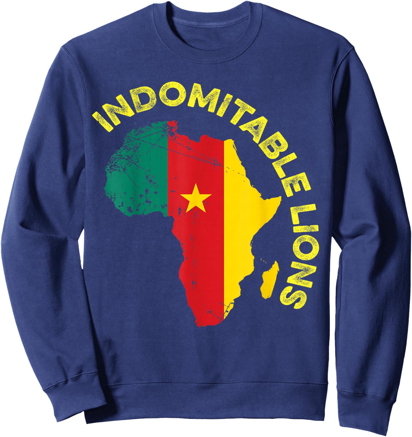 Indomitable Lions Cameroonian Soccer Sweatshirt - Sweatshirt | Navy