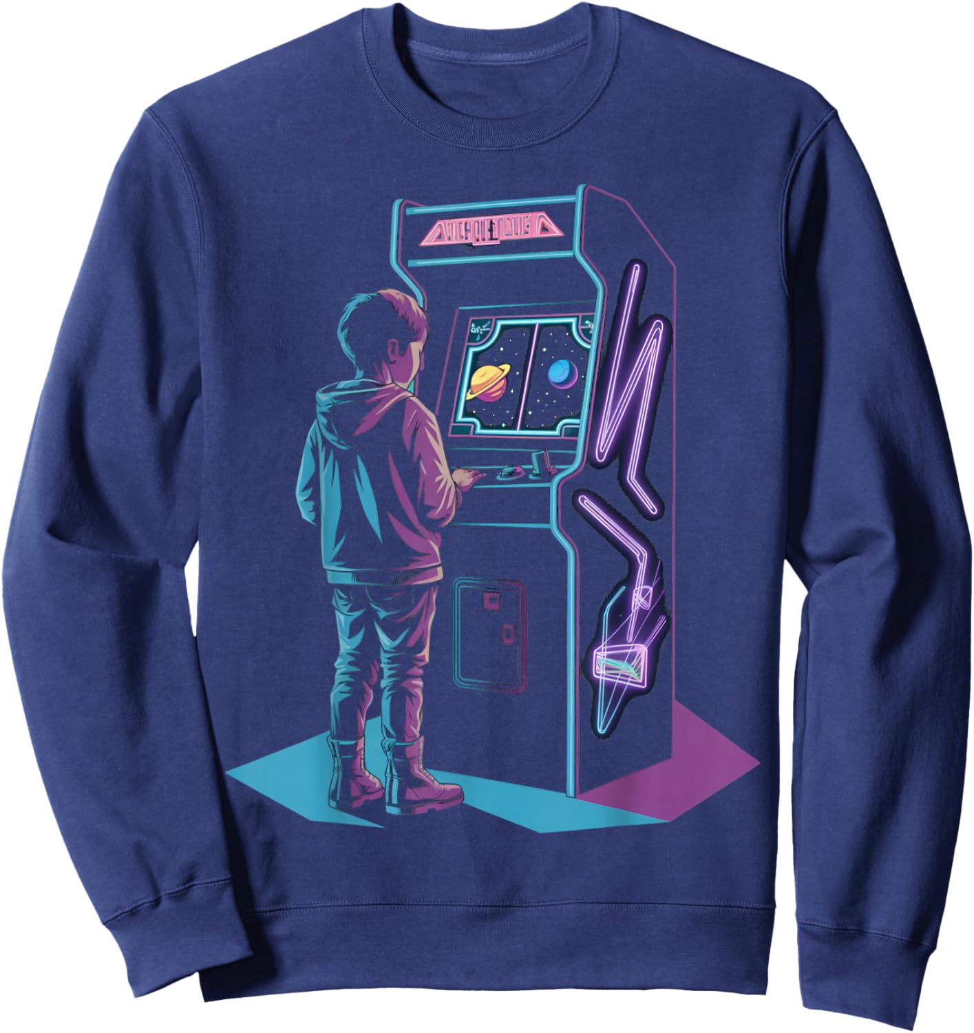 Arcade Gamer Kids Boys Men Gaming Video Game Arcade Sweatshirt - Sweatshirt | Navy