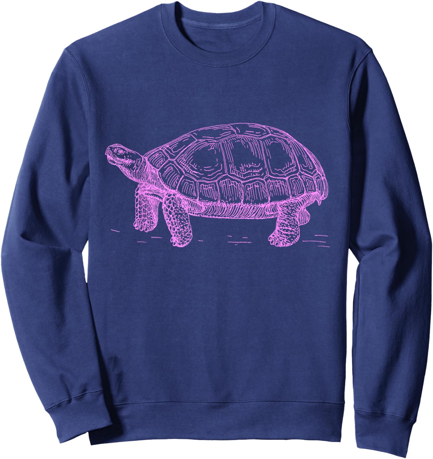 Fun Vintage Pink Tortoise Funny Tortoise T Shirt Sweatshirt - Sweatshirt | Navy