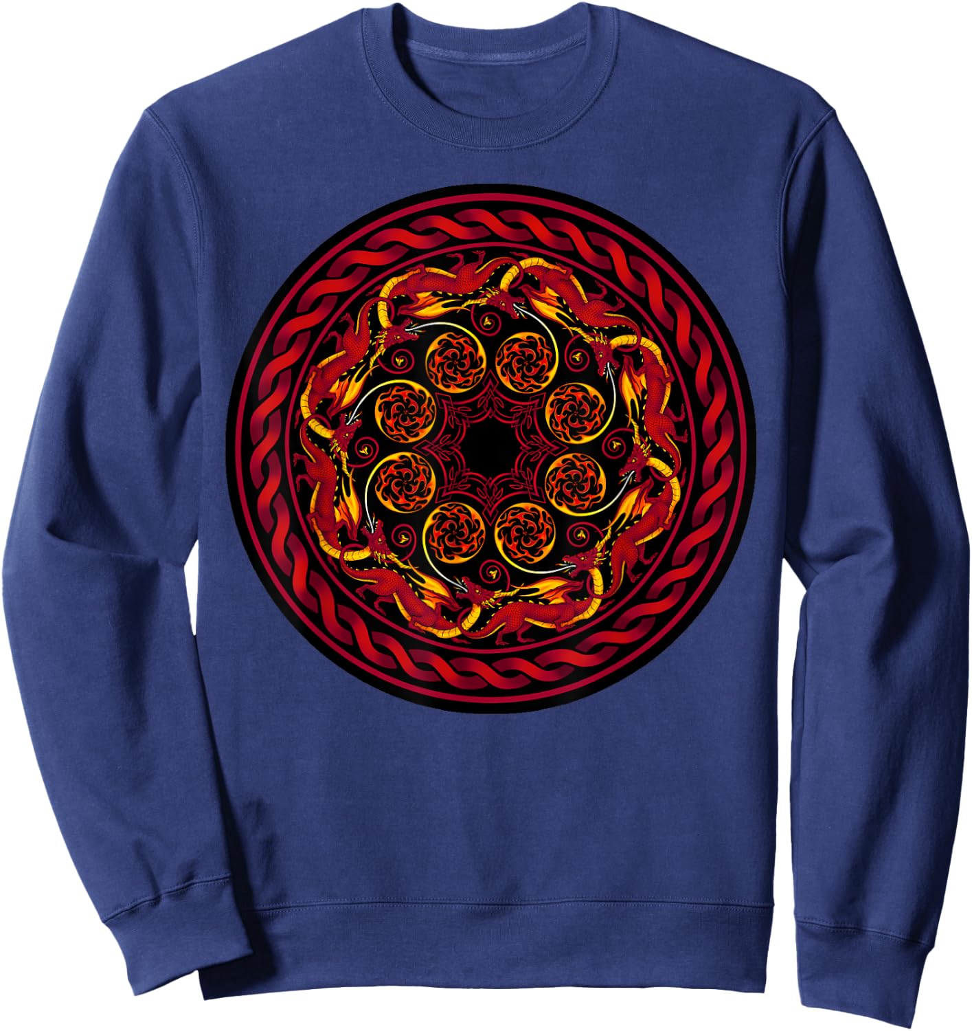 Fire Breathing Dragons Sweatshirt - Sweatshirt | Navy