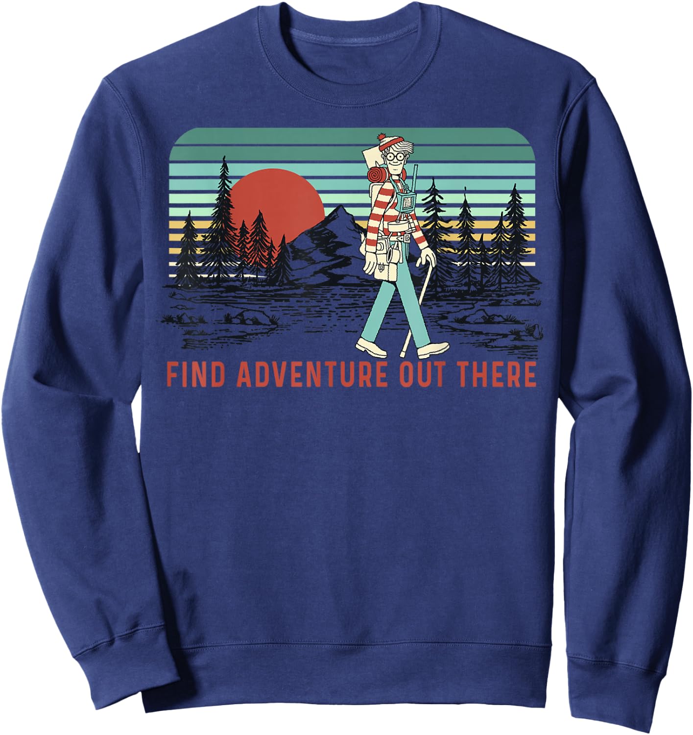 Where's Waldo Find Adventure Out There Sweatshirt - Sweatshirt | Navy