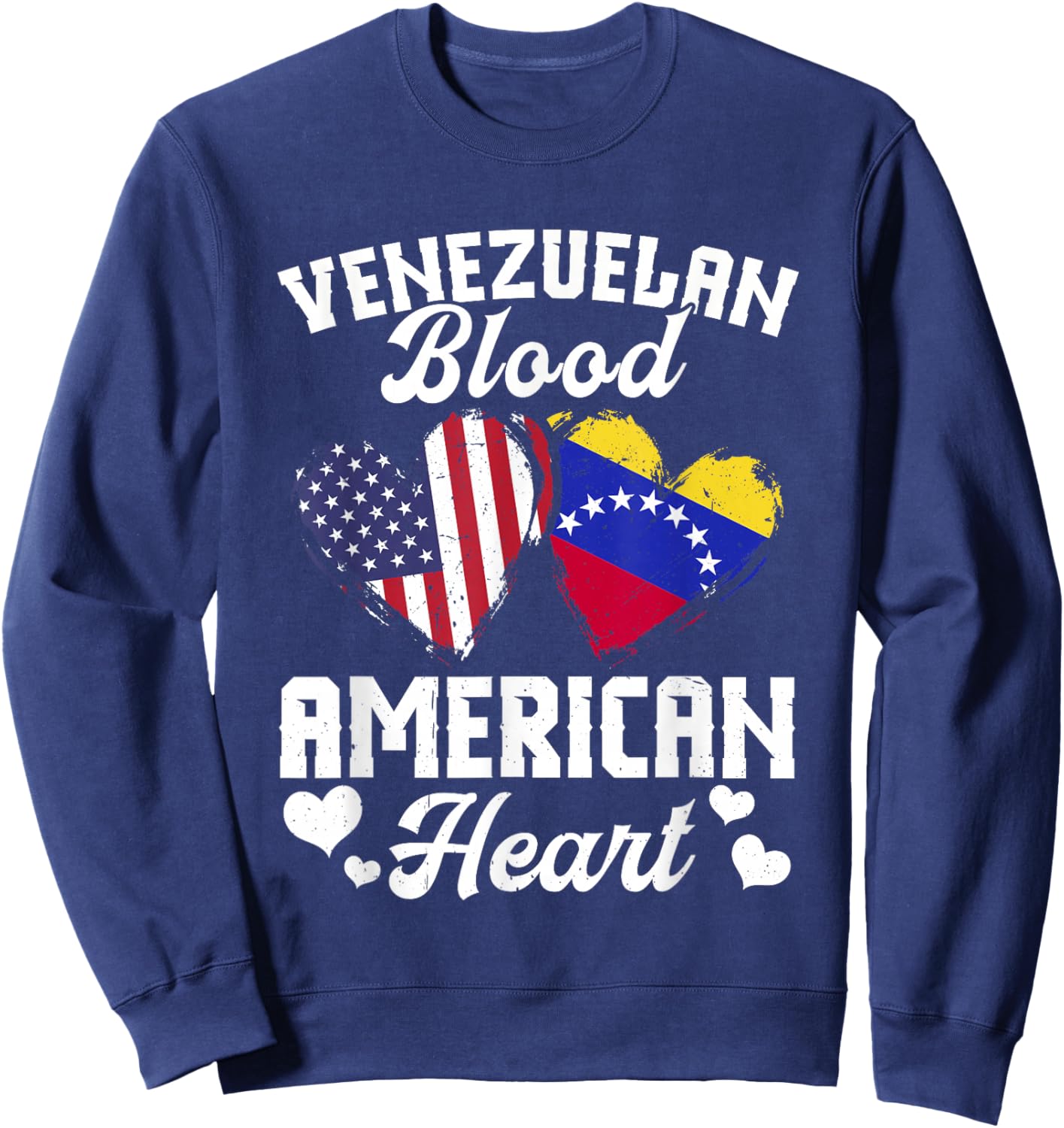 Venezuelan Flag Uniform American Outfit US Flags Venezuela Sweatshirt - Sweatshirt | Navy