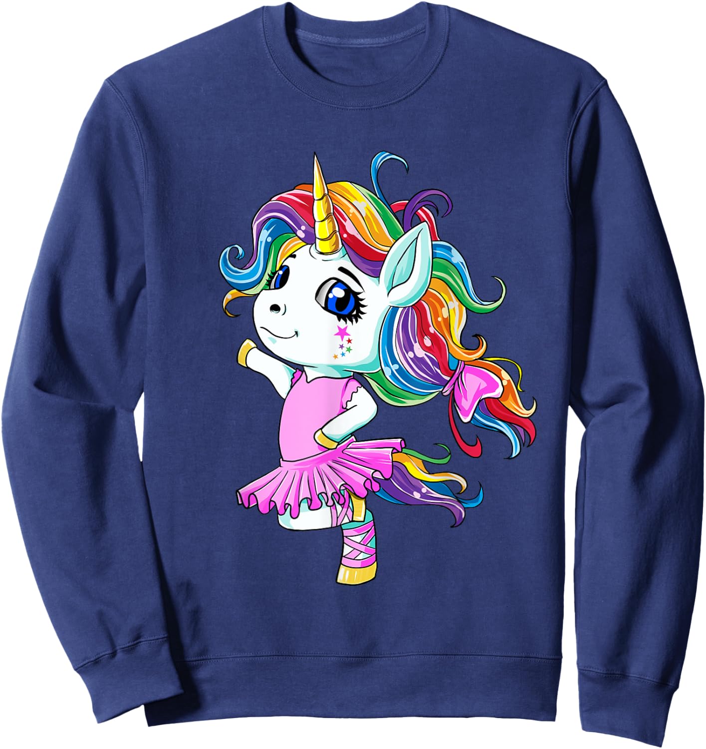 Rainbow Ballet Dancer Unicorn Sweatshirt - Sweatshirt | Navy