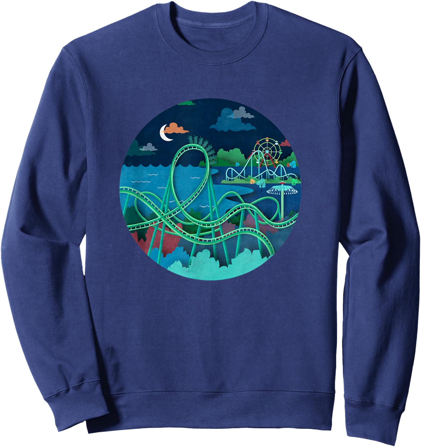ArtofClaire Raptor Roller Coaster - -Kids, Black, Small Sweatshirt - Sweatshirt | Navy