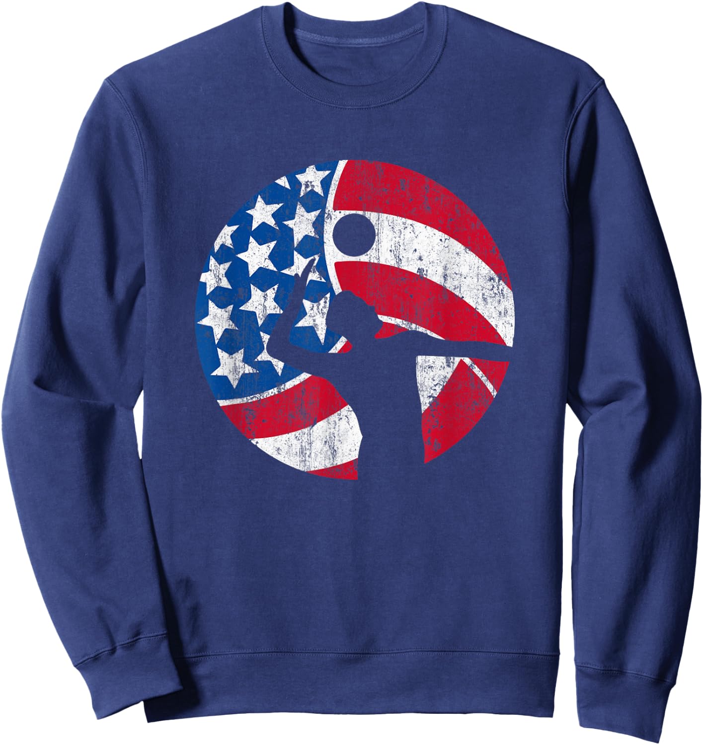 Volleyball USA Flag Sweatshirt - Sweatshirt | Navy