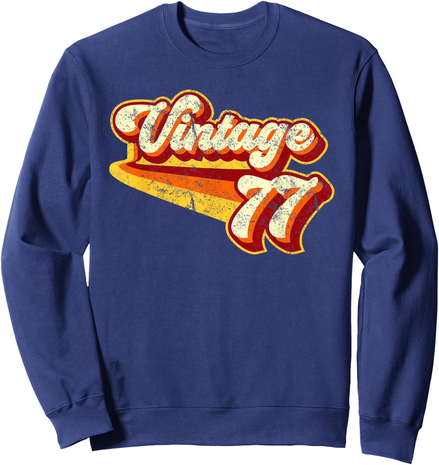 Vintage 1977 Distressed Sweatshirt - Sweatshirt | Navy