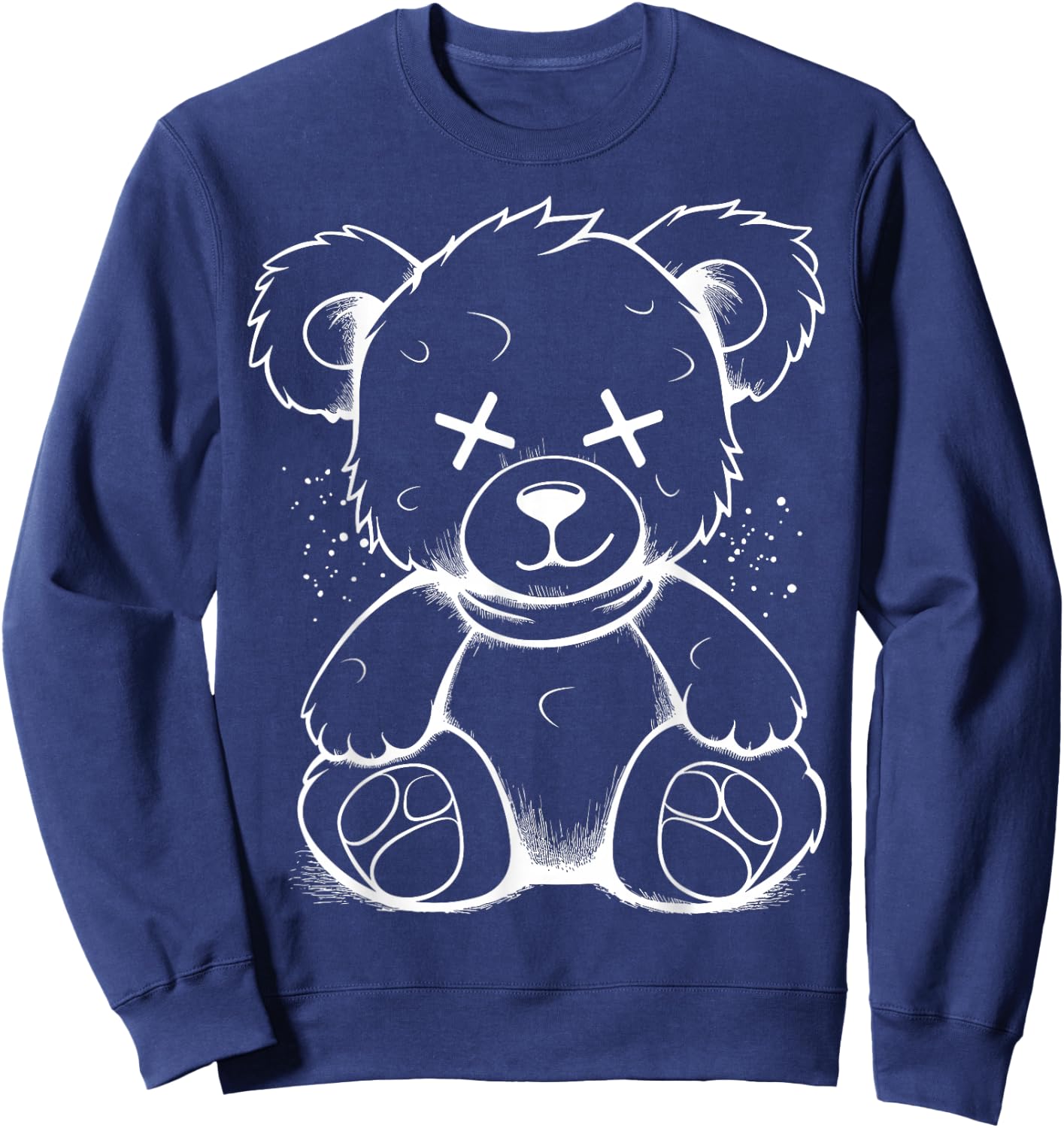 Bad Teddy Bear Dark Scary Fantasy Gothic Teddy Lover Sweatshirt - Sweatshirt | Navy