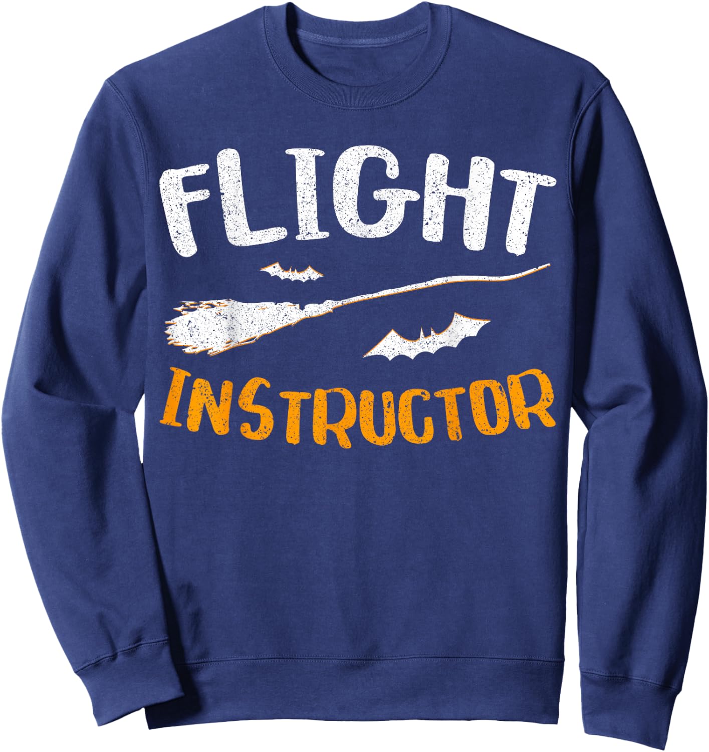 Flight Instructor Witch Shirt Adult Kids Halloween Day Sweatshirt - Sweatshirt | Navy