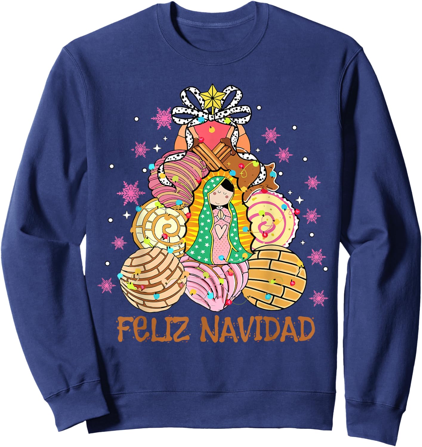 Tis the Season Mexican Christmas Feliz Navidad Xmas Mexican Sweatshirt - Sweatshirt | Navy