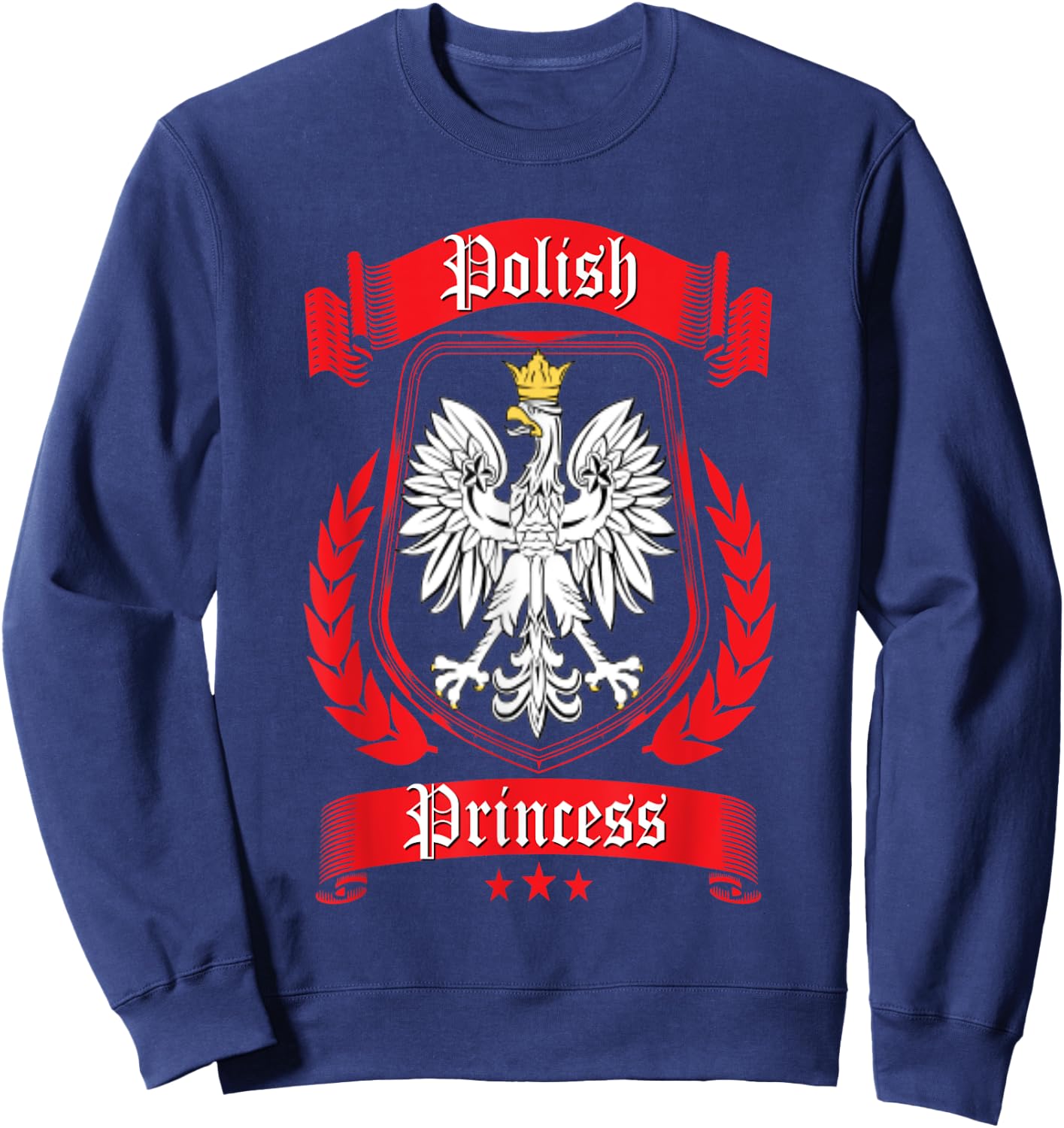 Polish Princess Shirt Dyngus Day Poland Eagle Daughter Girls Sweatshirt - Sweatshirt | Navy