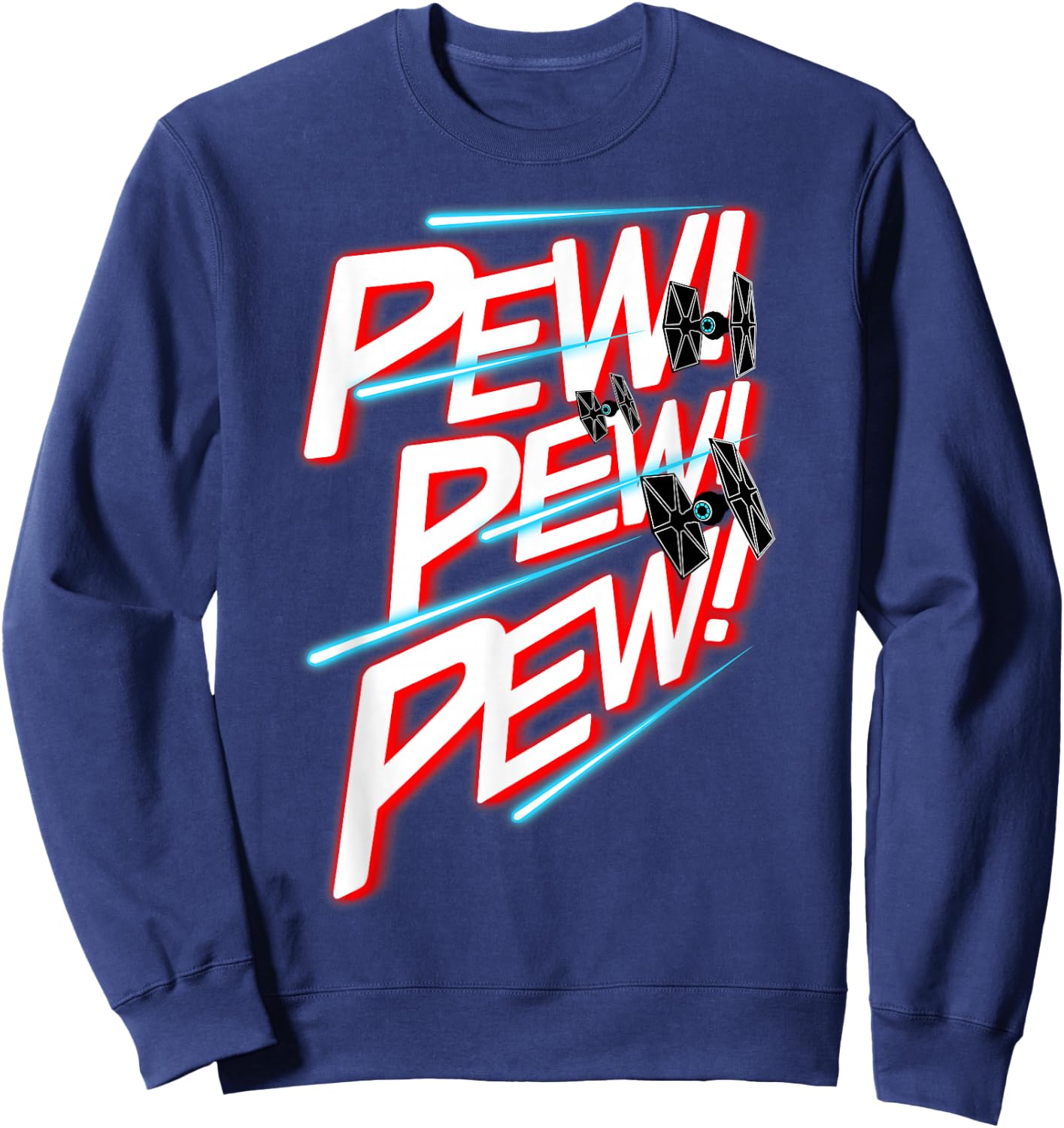 Star Wars TIE Fighter Pew Pew Pew Retro Comic Design Sweatshirt - Sweatshirt | Navy