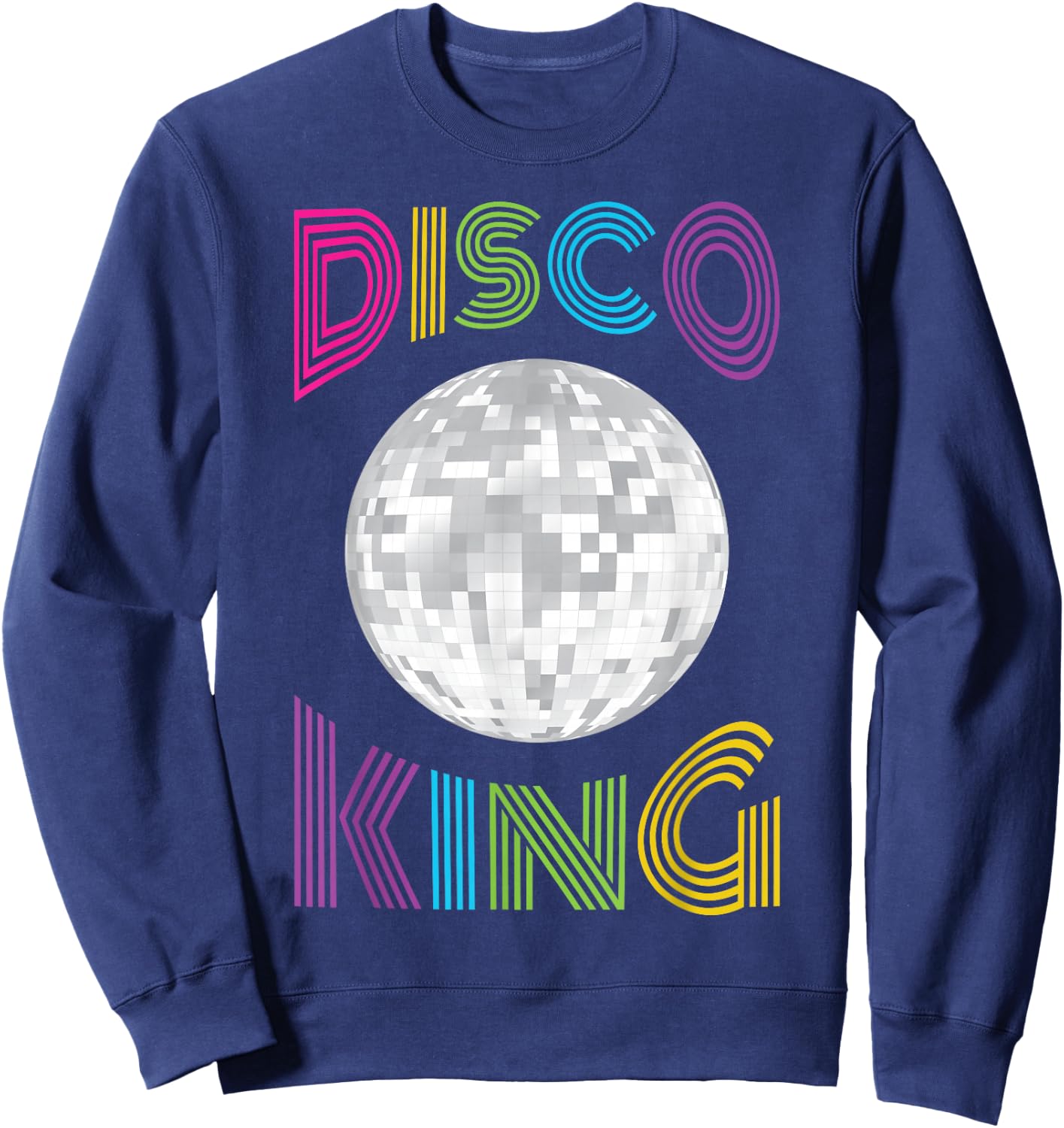 Disco King 70's Seventies Costume Men Boys Sweatshirt - Sweatshirt | Navy