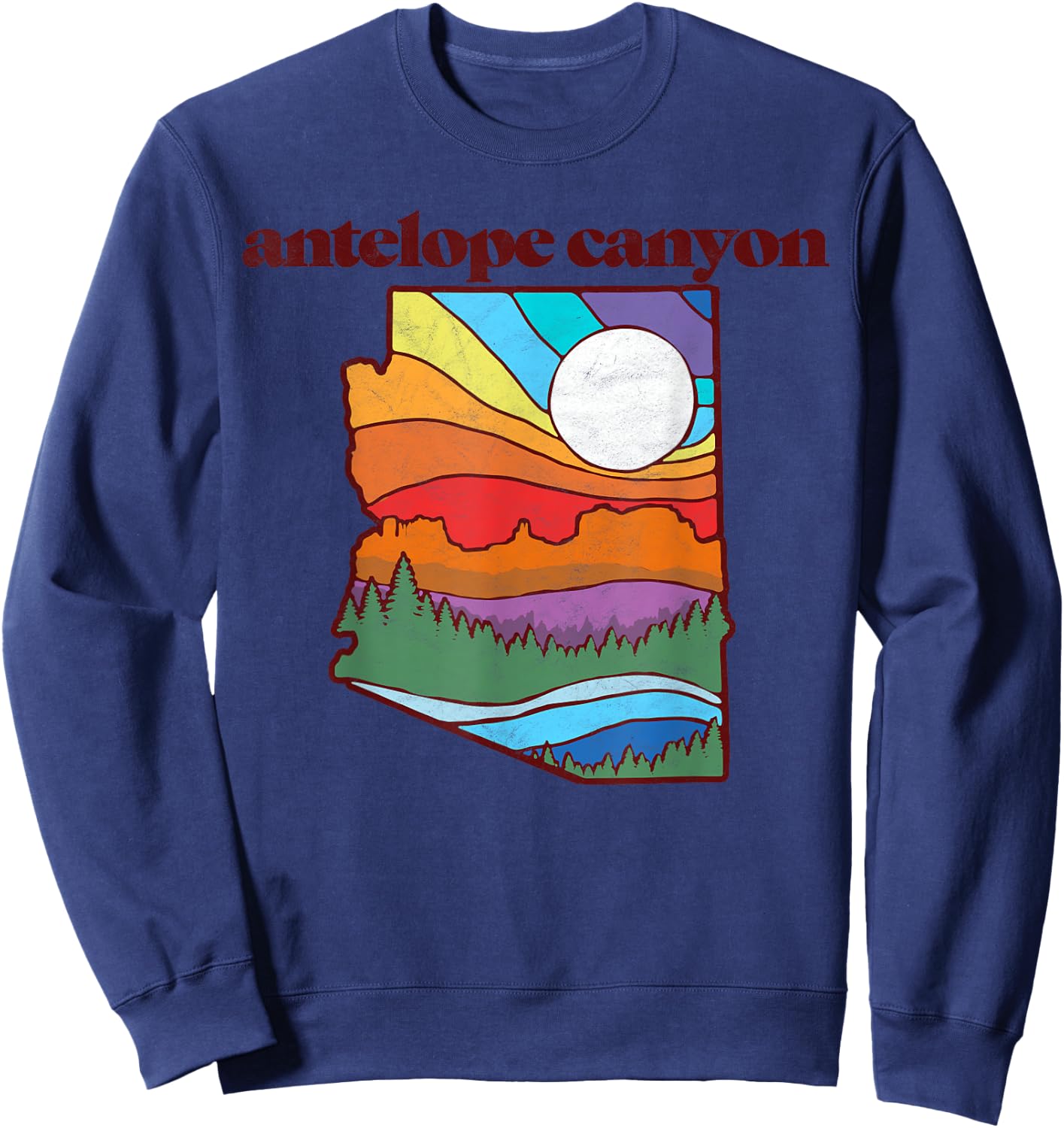 Antelope Canyon Arizona Vintage Nature Design Outdoor Sweatshirt - Sweatshirt | Navy