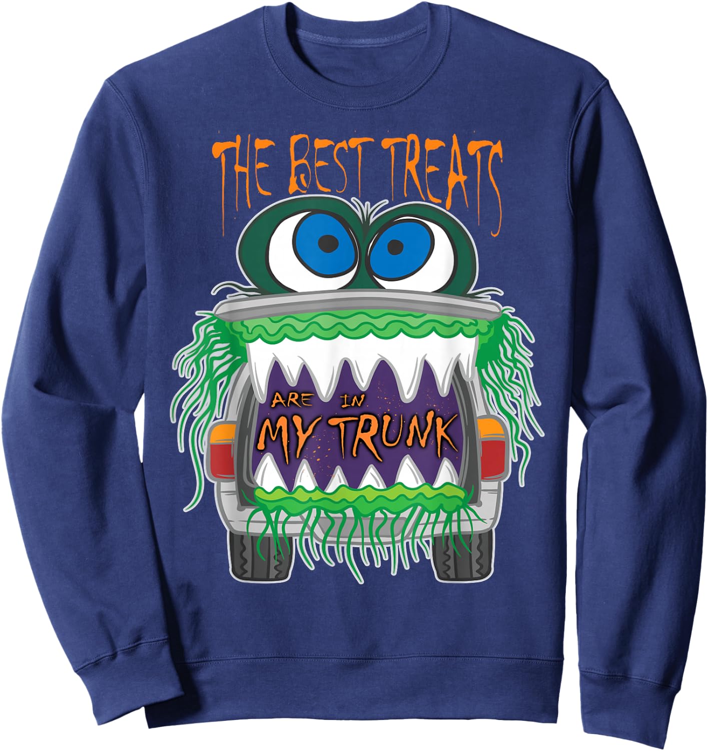 Halloween Trunk or Treat Funny Monster Trunk Shirt Sweatshirt - Sweatshirt | Navy
