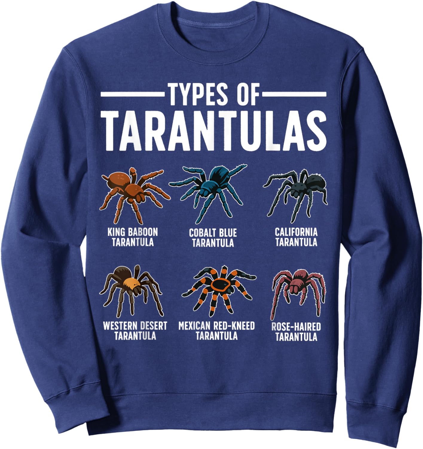 Best Tarantula Art Women Kids Spider Tarantula Lover Sweatshirt - Sweatshirt | Navy