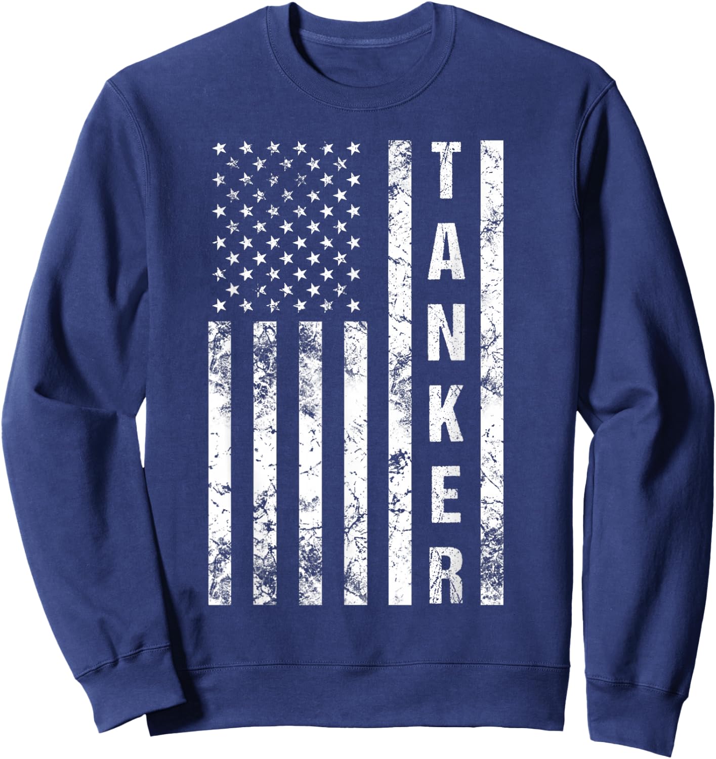 American Flag Army Tanker Sweatshirt - Sweatshirt | Navy