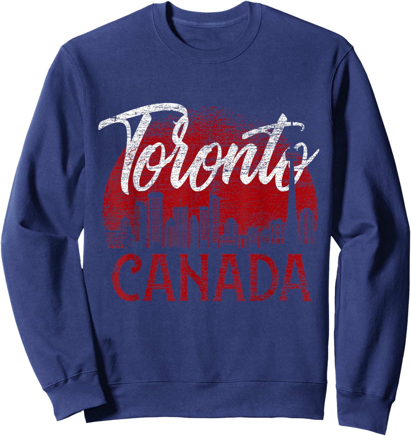 Toronto North America Canadian Flag Canada Sweatshirt - Sweatshirt | Navy