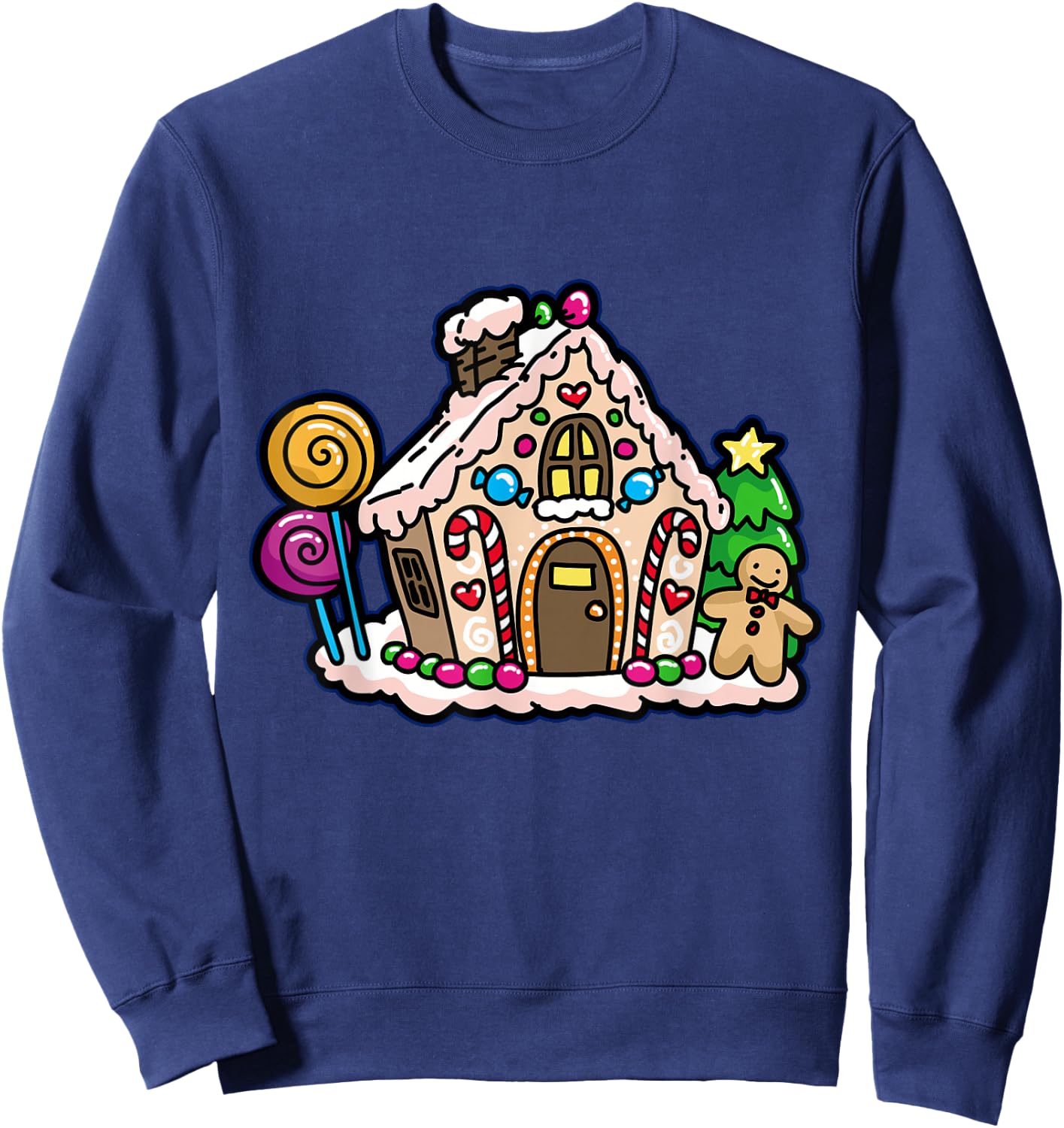 Gingerbread House Sweatshirt - Sweatshirt | Navy