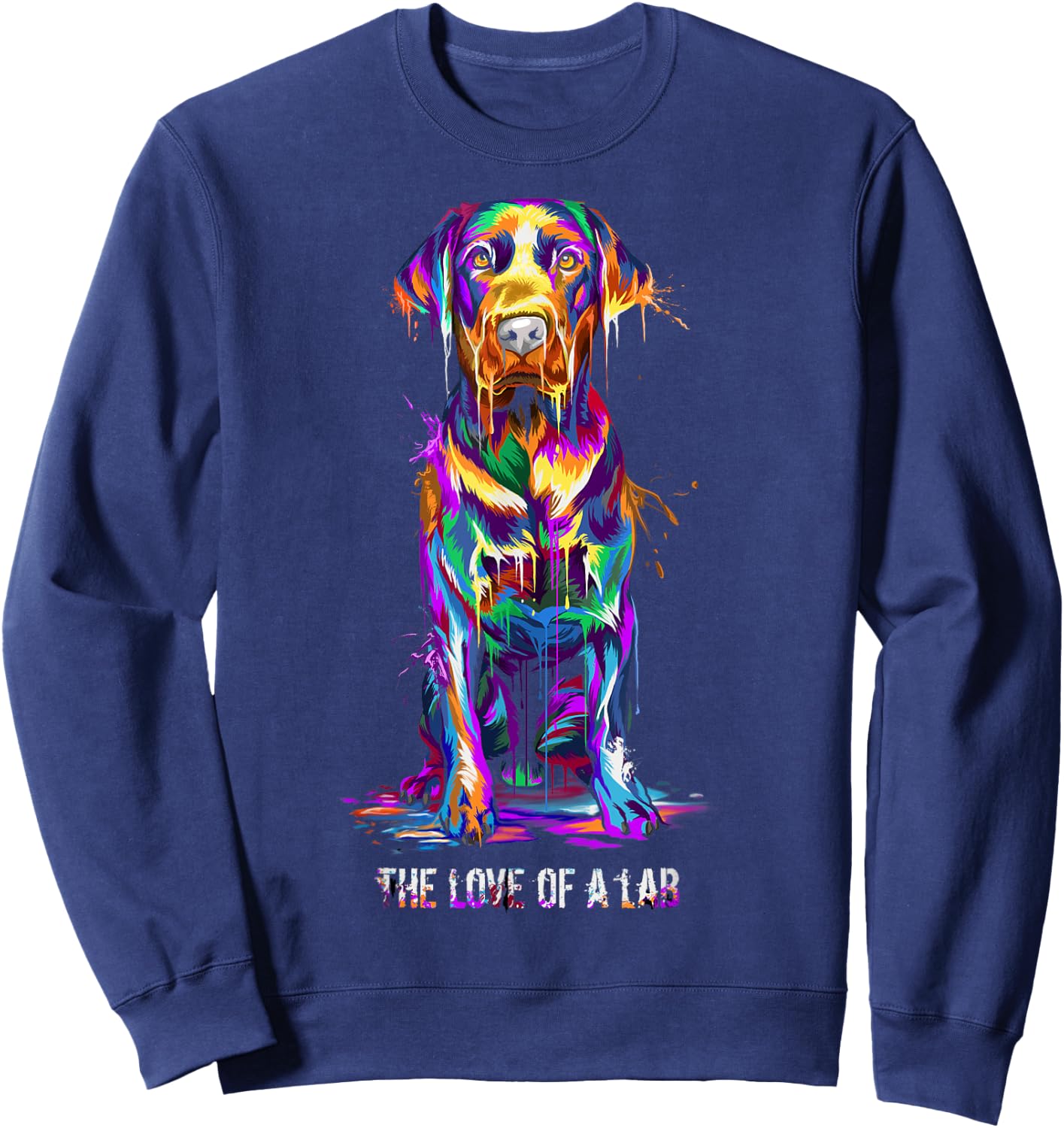 The Love Of Labrador Retriever Sweatshirt - Sweatshirt | Navy