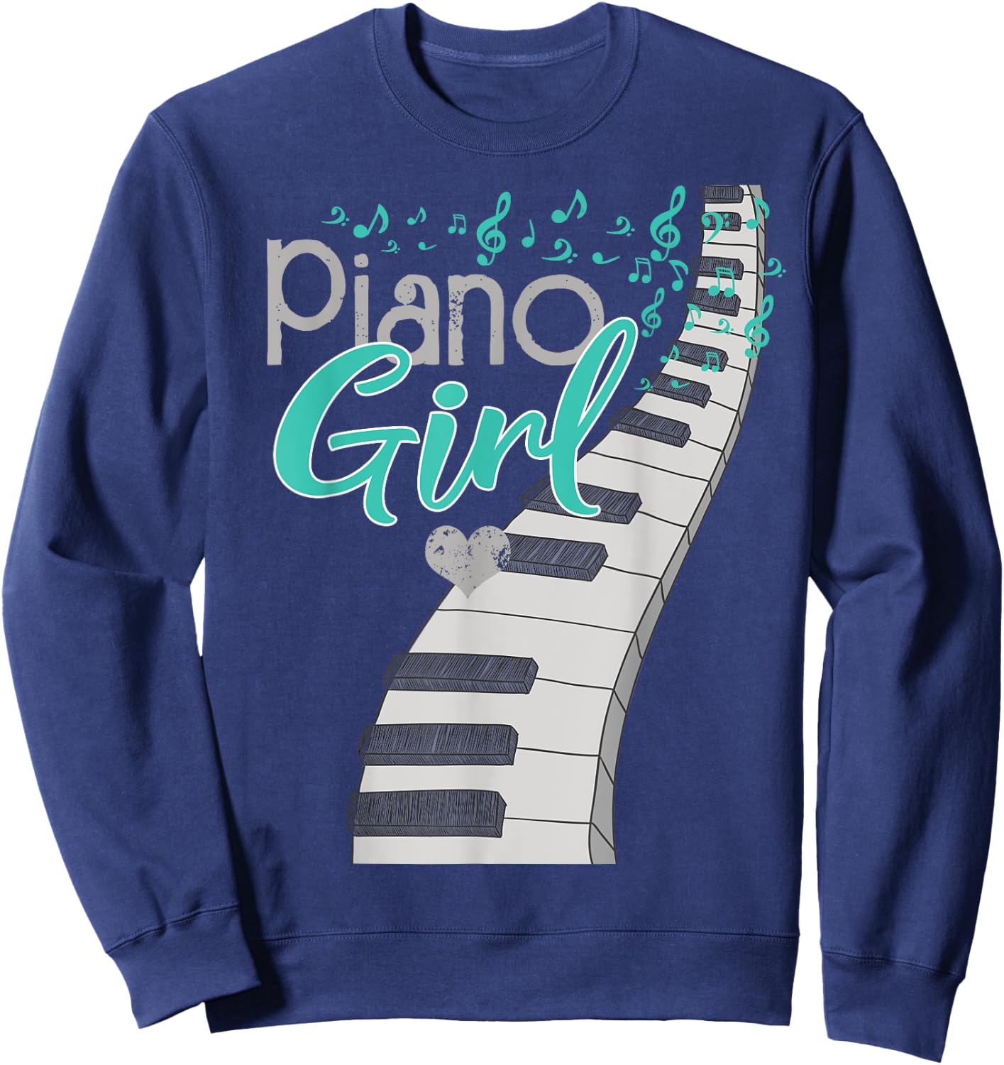 Piano Player Lover Kids Pianist Girls Piano Music Sweatshirt - Sweatshirt | Navy