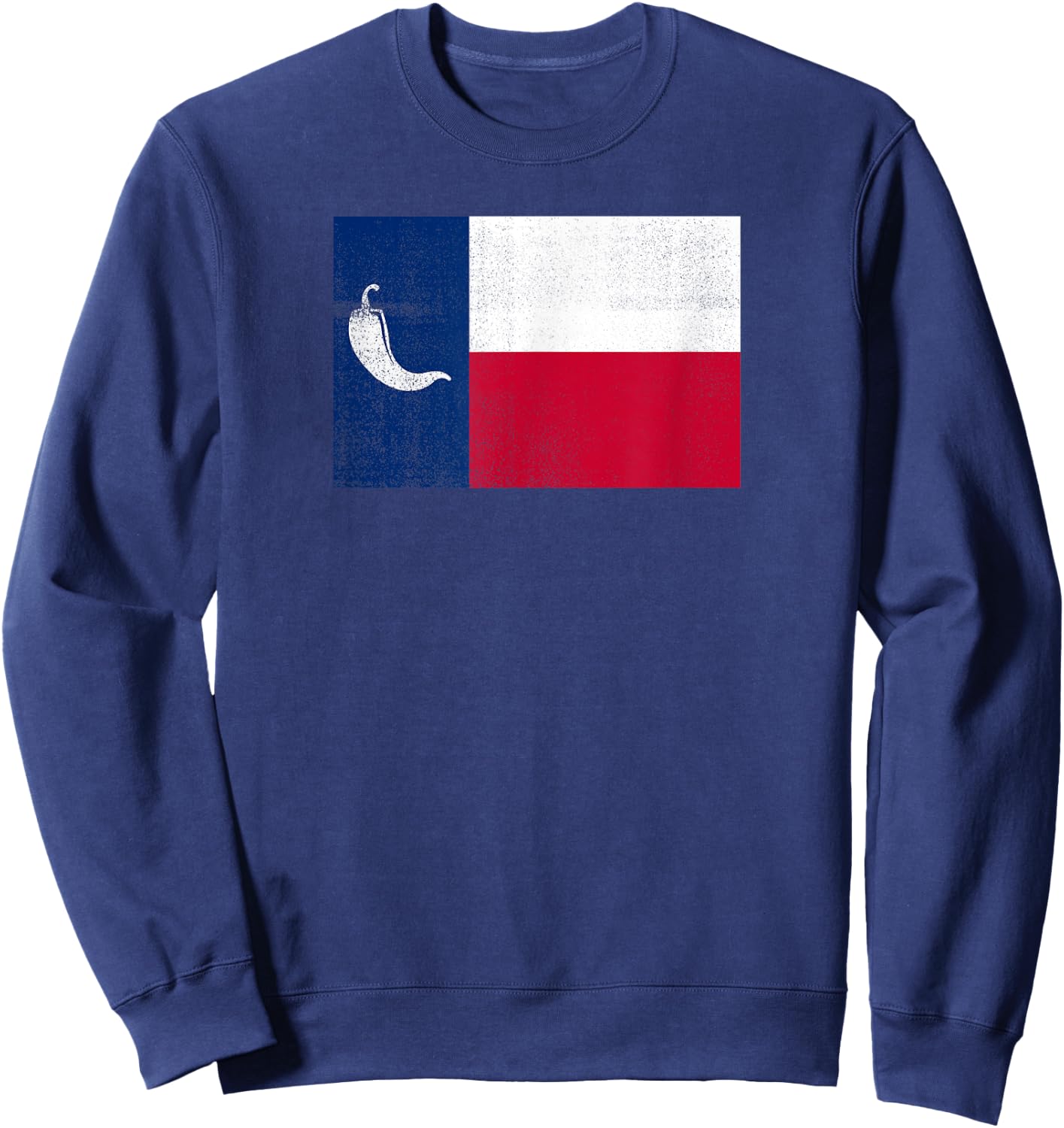 Spicy Texas Flag Funny Chili Cook Off Sweatshirt - Sweatshirt | Navy