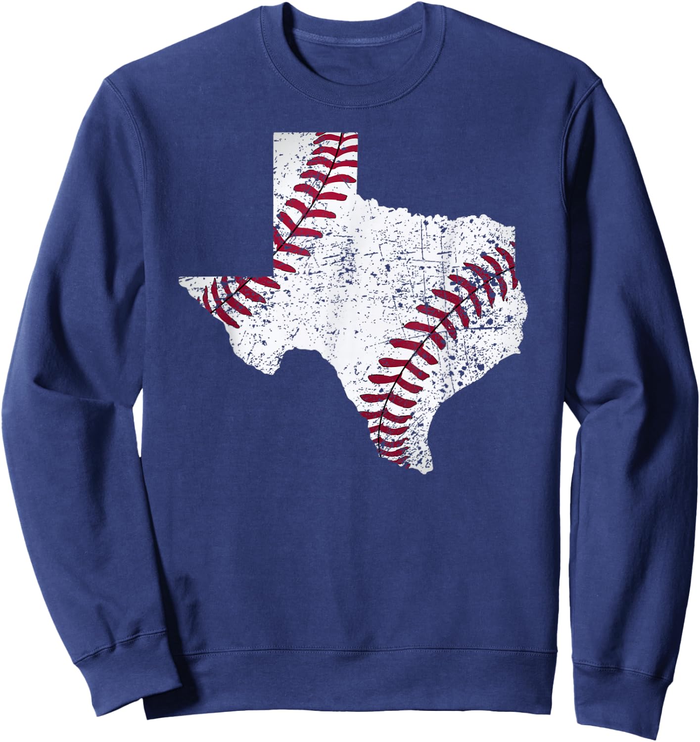 Texas Baseball State Distressed Graphic Sweatshirt - Sweatshirt | Navy