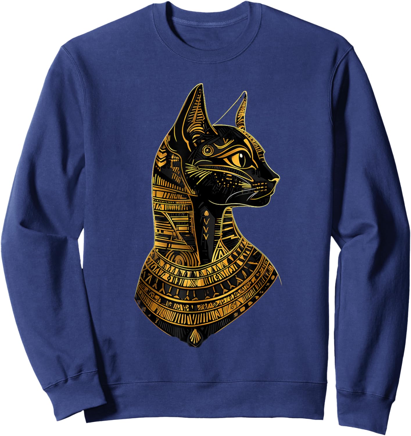 Ancient Egypt Cat Bastet Egyptian God Egyptology Tutankhamun Sweatshirt - Sweatshirt | Navy