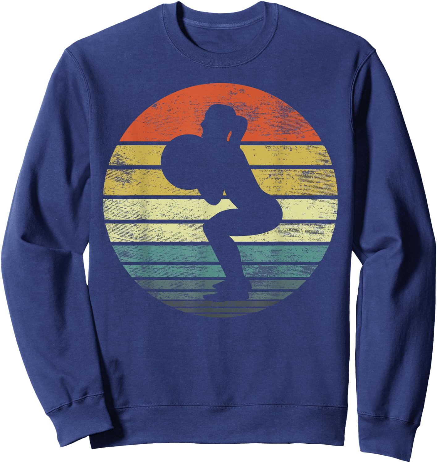 Powerlifting Gifts Weightlifting Retro Vintage Fitness Gym Sweatshirt - Sweatshirt | Navy