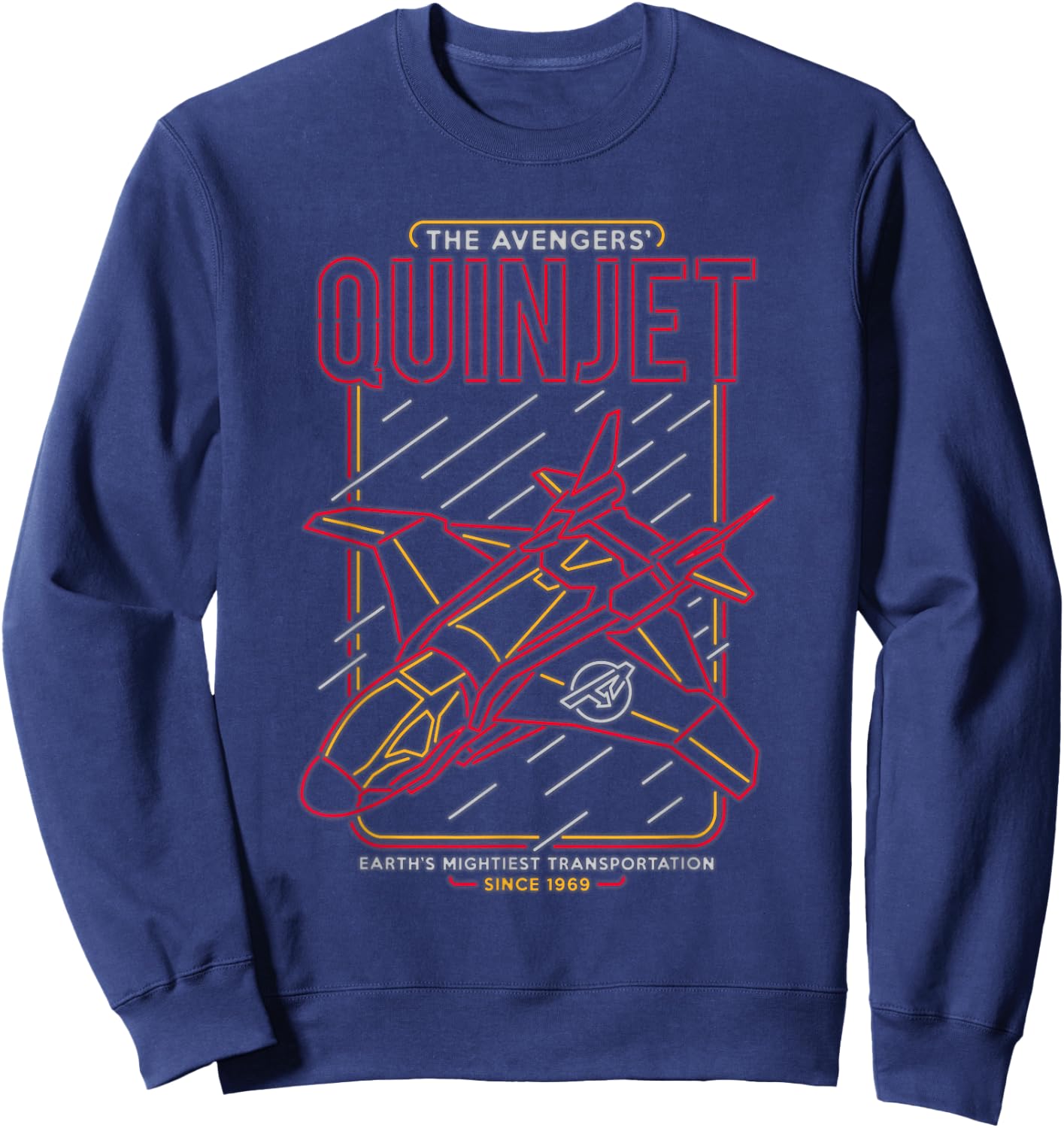 Marvel Avengers Quinjet Neon Lights Sweatshirt - Sweatshirt | Navy