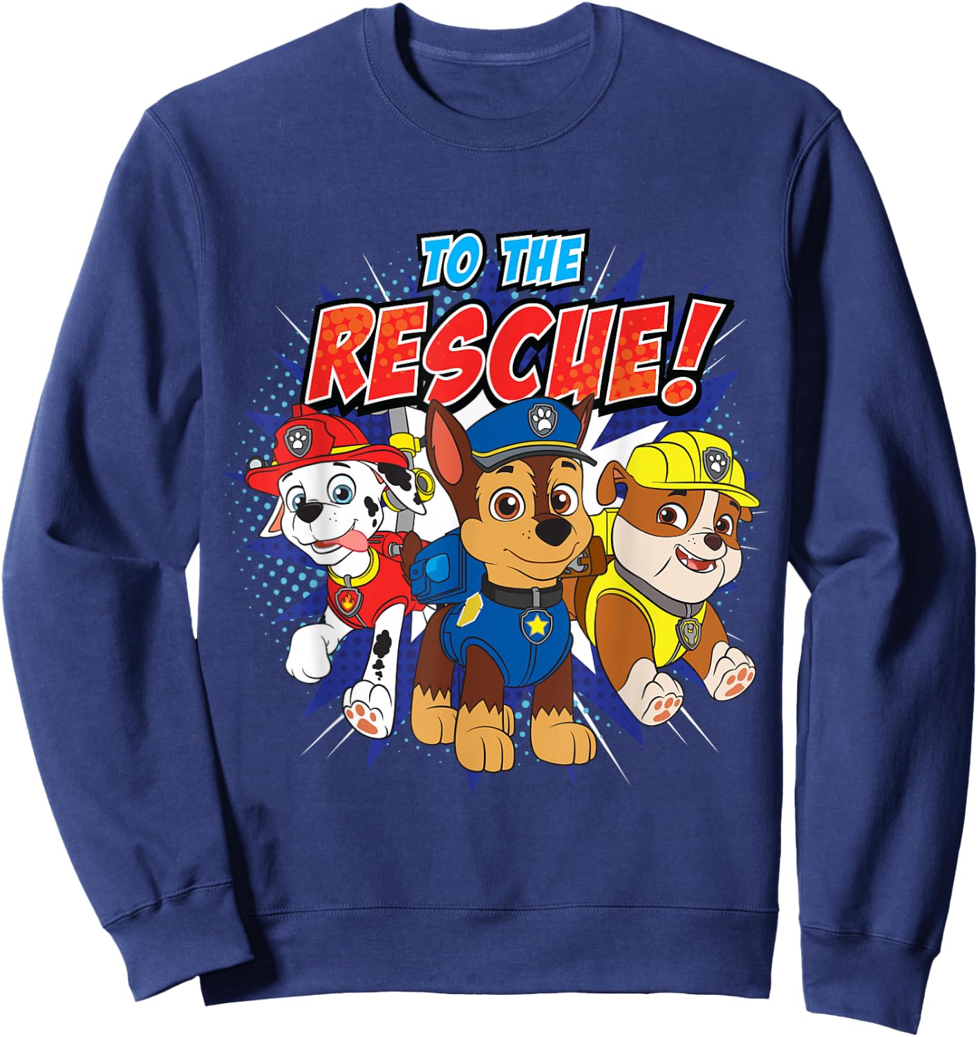 PAW Patrol To The Rescue! Three Characters Sweatshirt - Sweatshirt | Navy