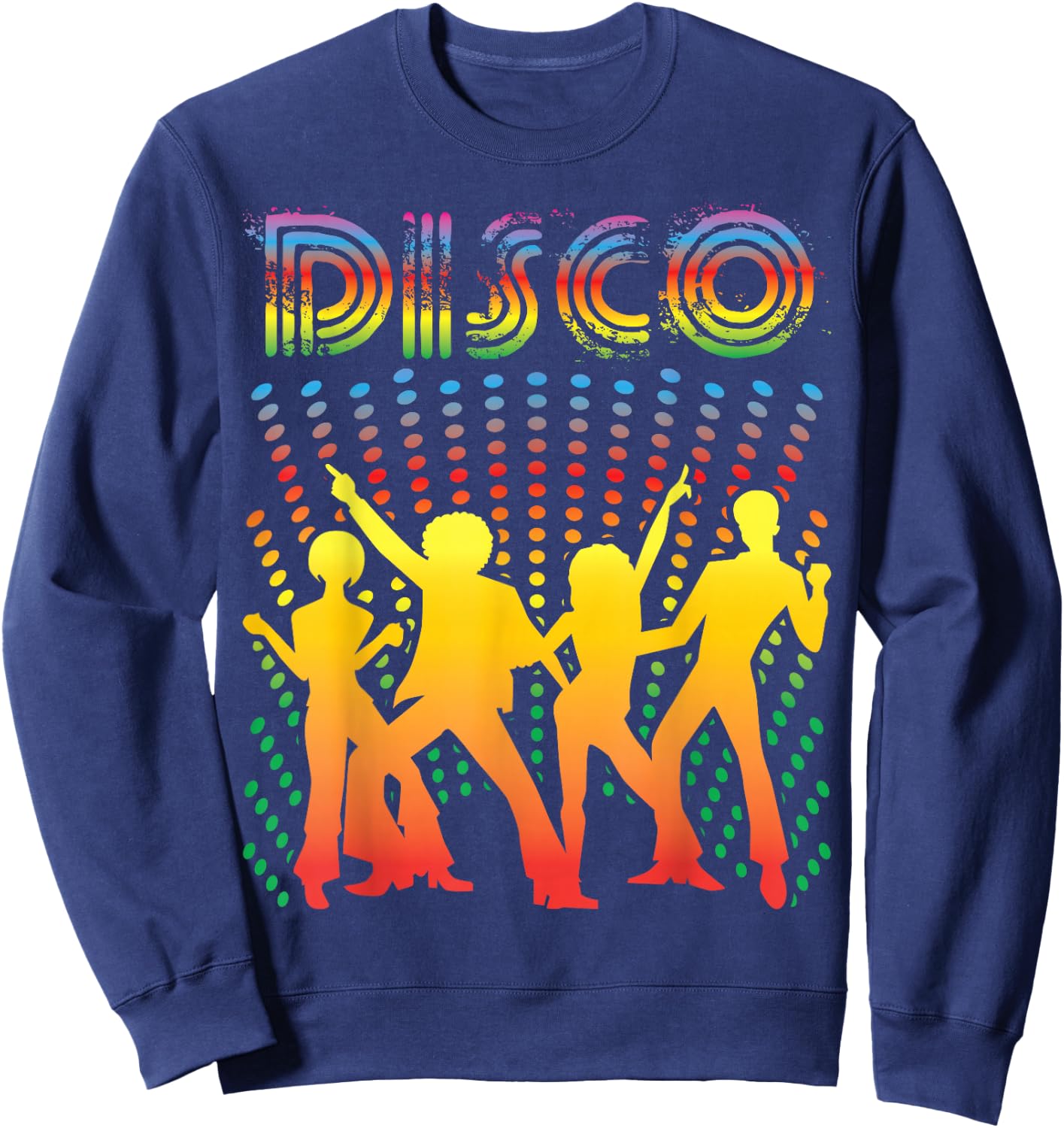 Disco - Vintage Style Dancing Retro Disco Shirt Sweatshirt - Sweatshirt | Navy