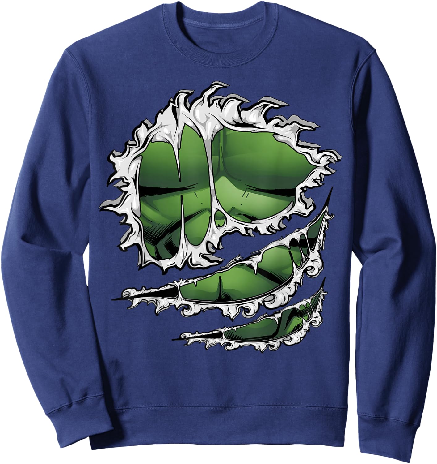 Marvel Avengers Hulk Ripped Costume Small Sweatshirt - Sweatshirt | Navy