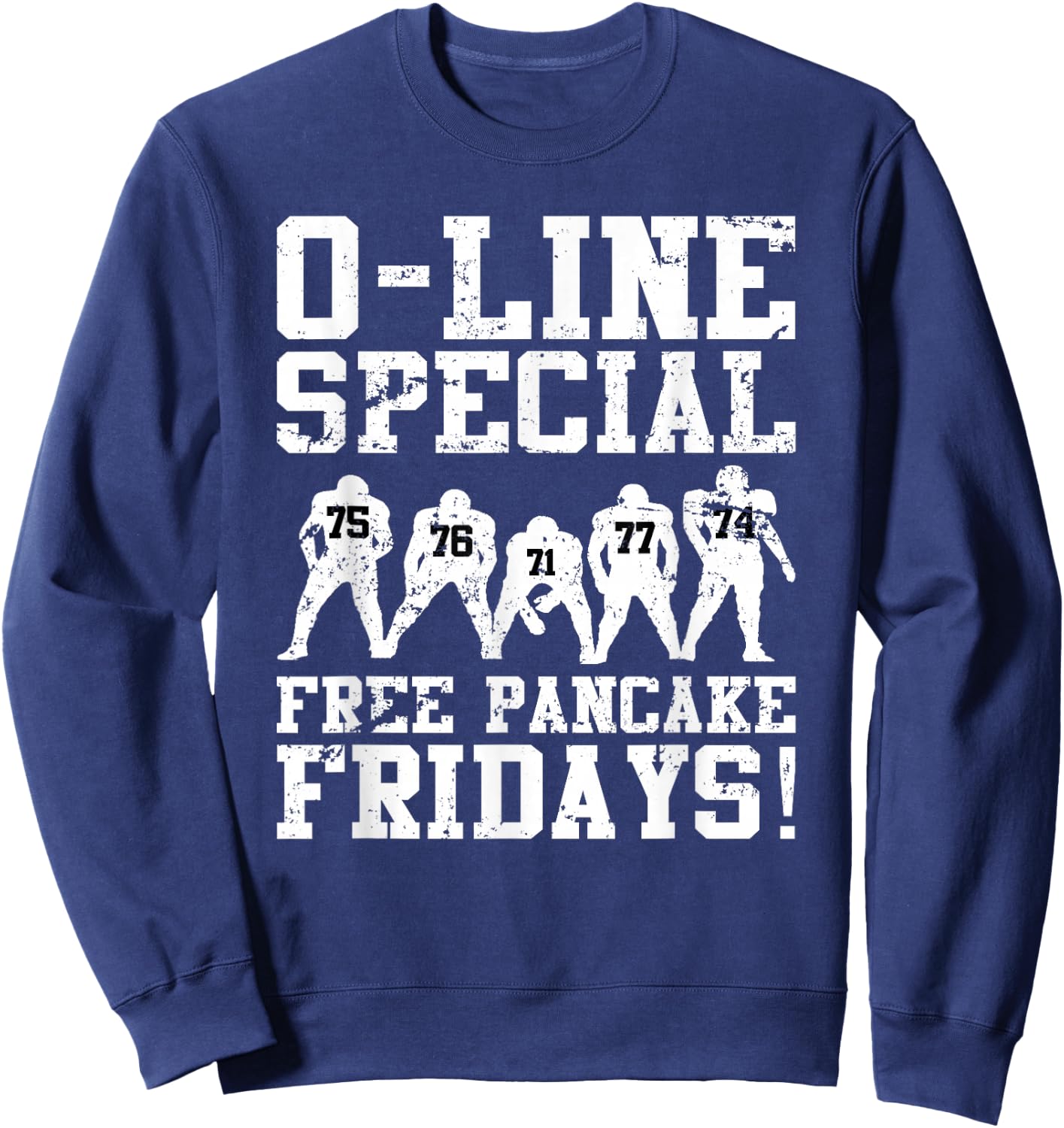 Offensive Line Football Lineman Funny Sweatshirt - Sweatshirt | Navy