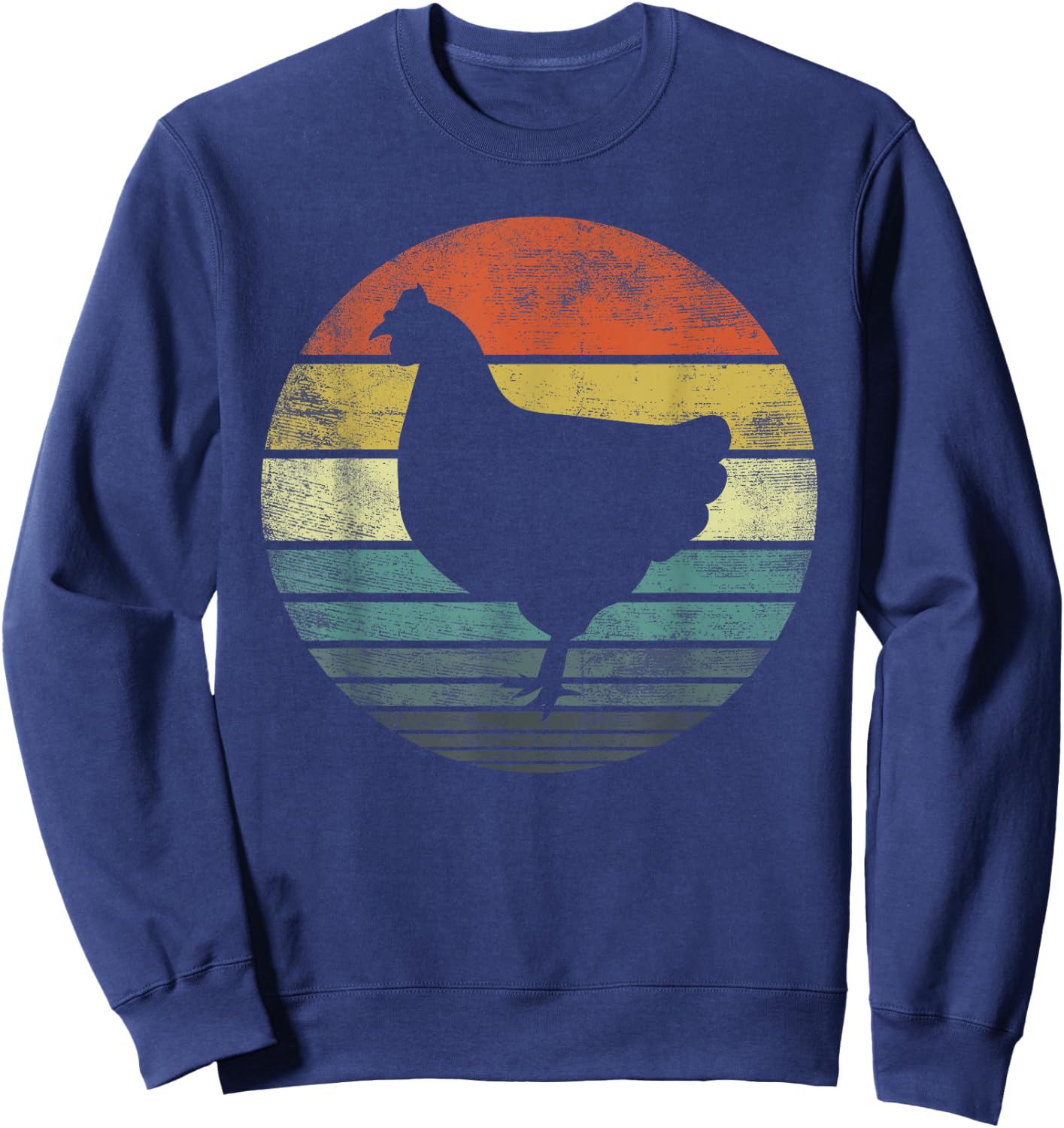 Chicken Lover Gifts Funny Farmer Retro Vintage Farm Animals Sweatshirt - Sweatshirt | Navy