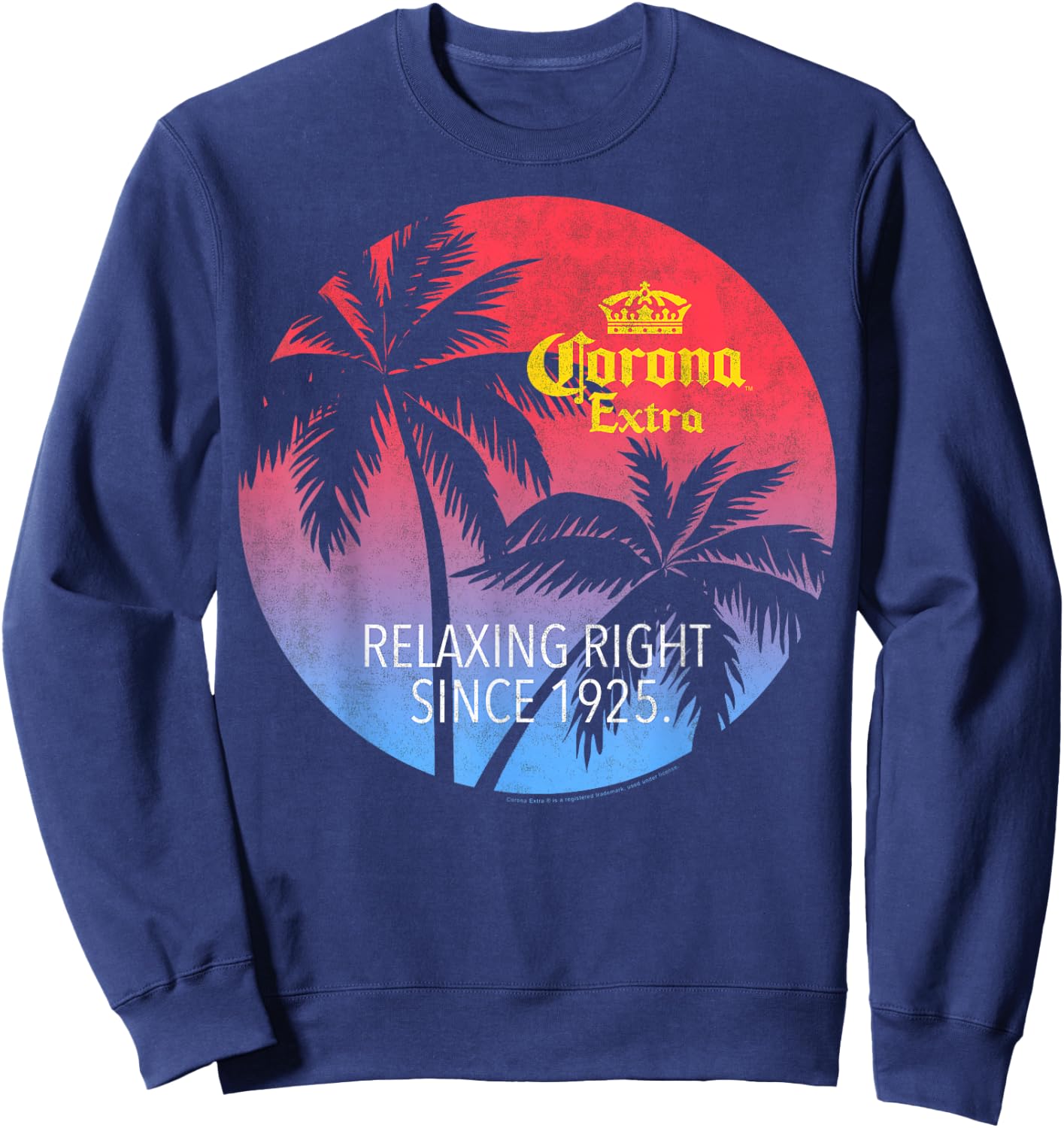 Officially Licensed Corona Extra Circular Logo Sweatshirt - Sweatshirt | Navy