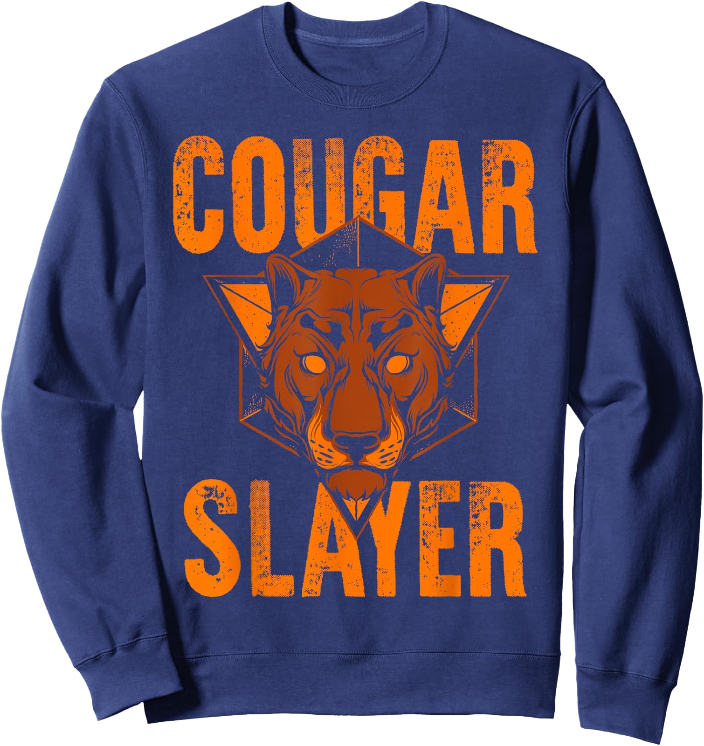 Hunting Cougar Slayer Wild Cougar Hunter Sweatshirt - Sweatshirt | Navy