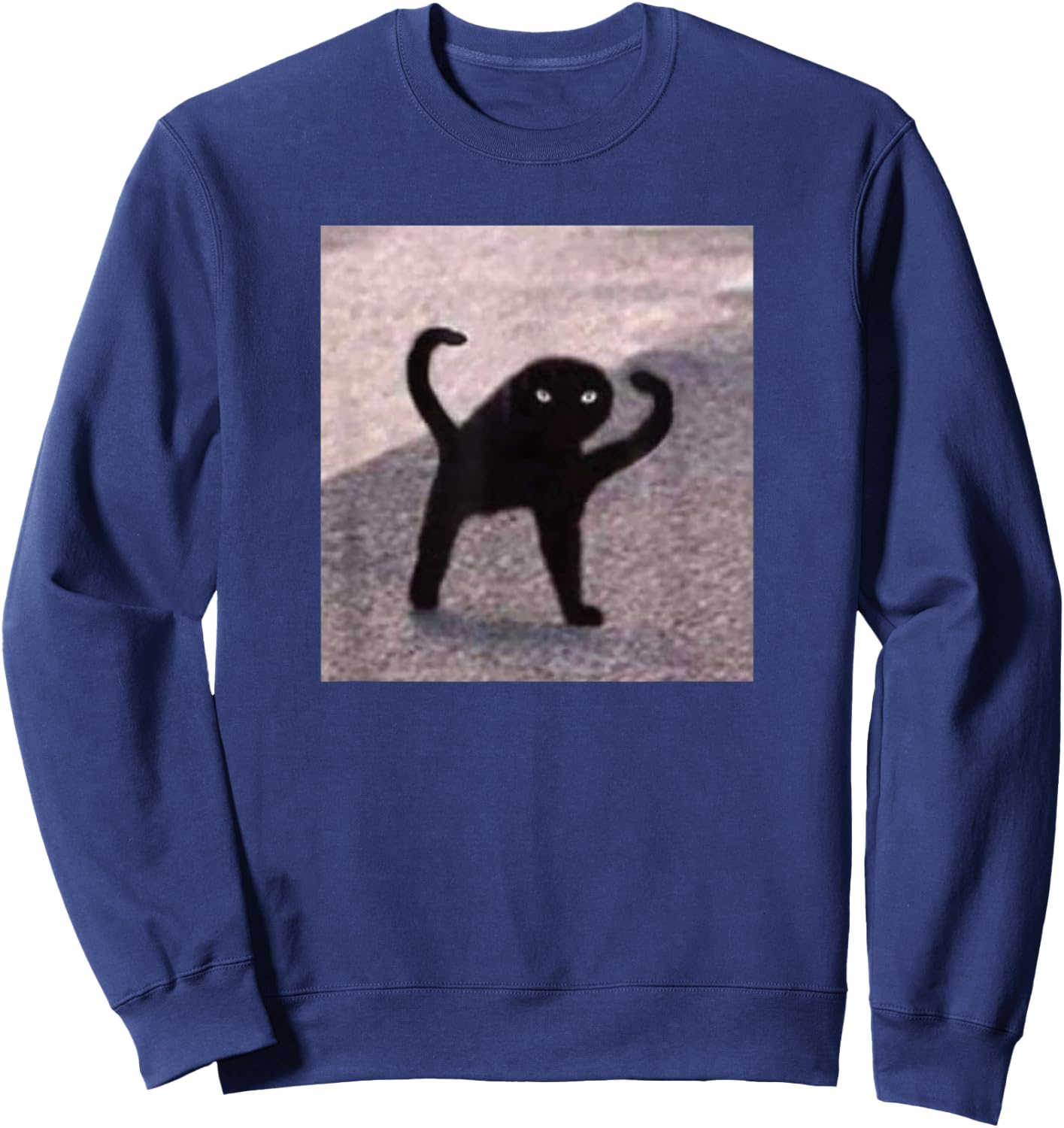 Cursed Cat Memes Cursed Cat Angry As Fuk Meme Sweatshirt - Sweatshirt | Navy