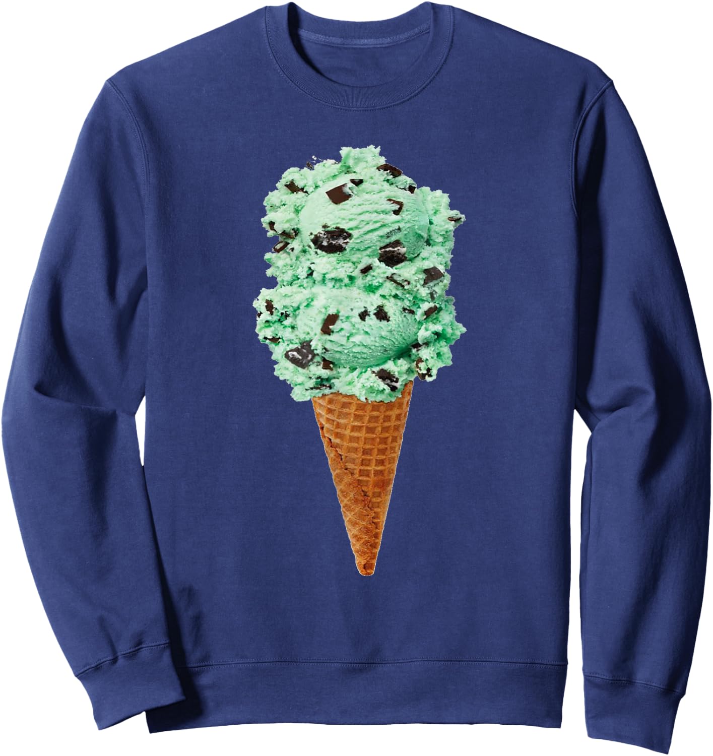 Ice Cream Cone Classic Fit T Shirt -- I Love Ice Cream Women Kids Sweatshirt - Sweatshirt | Navy