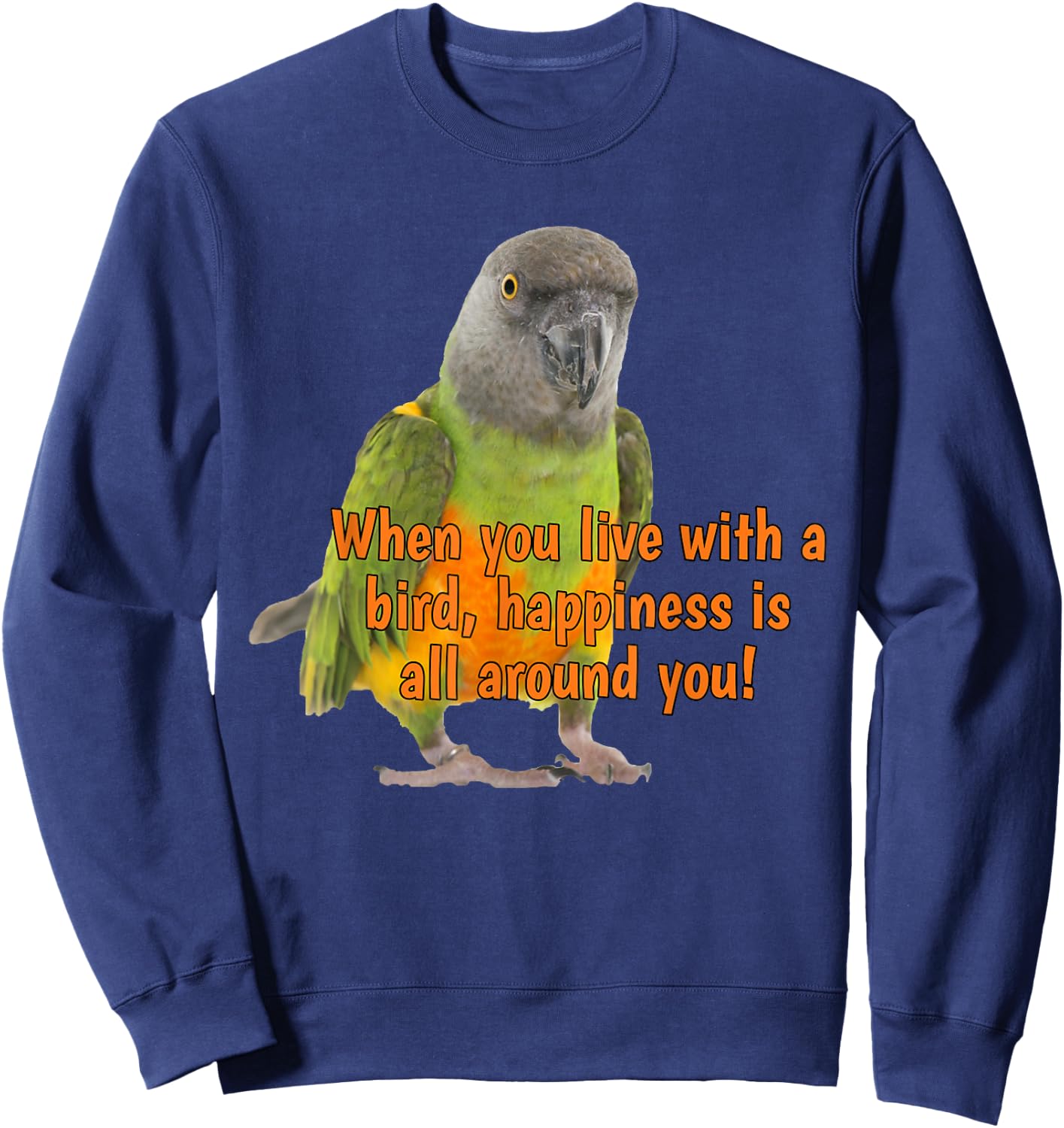 Senegal Parrot Happiness Sweatshirt - Sweatshirt | Navy